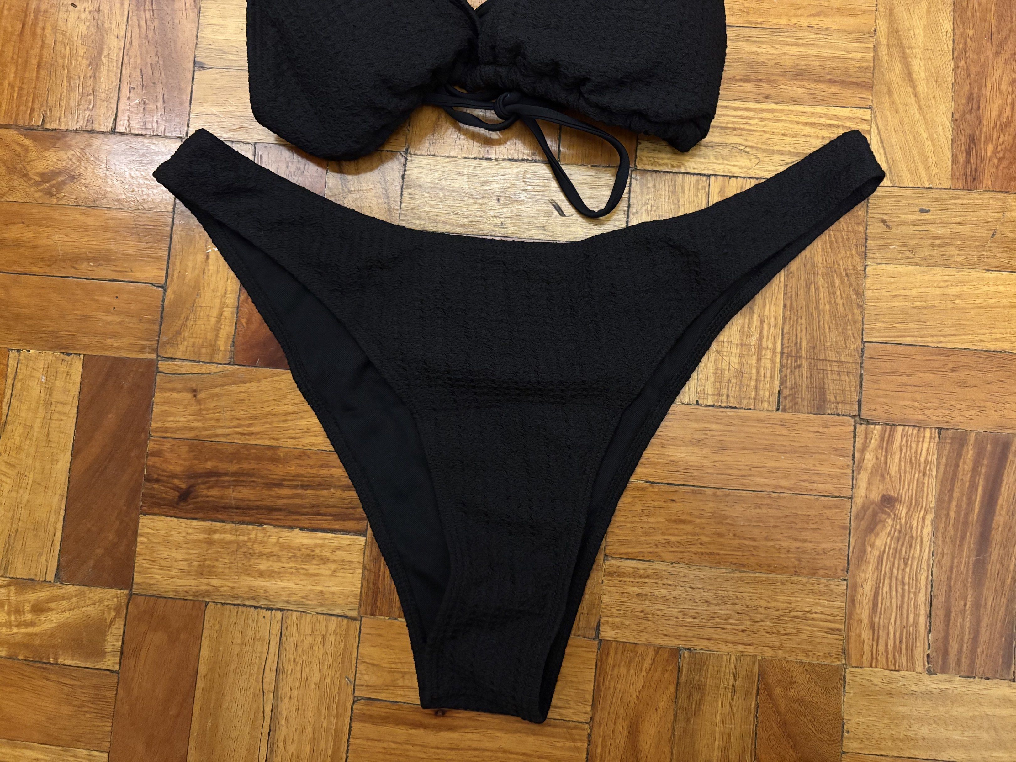 Black Textured Bikini Set - XL (Category: Bikinis & Swimsuits) located in Quezon City. Submitted by junventory (Listing ID 1419438748, Image 2). Description: .