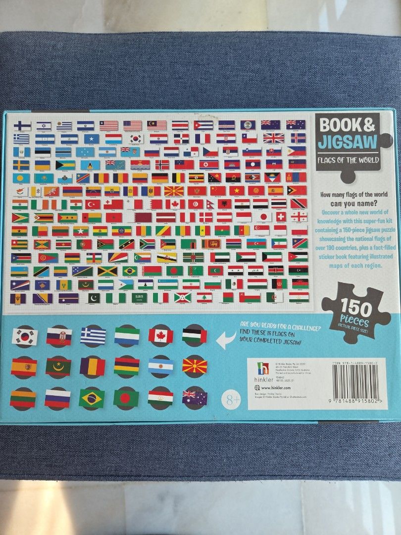 Book & Jigsaw Flags of the World 150 Pieces, Hobbies & Toys, Toys ...