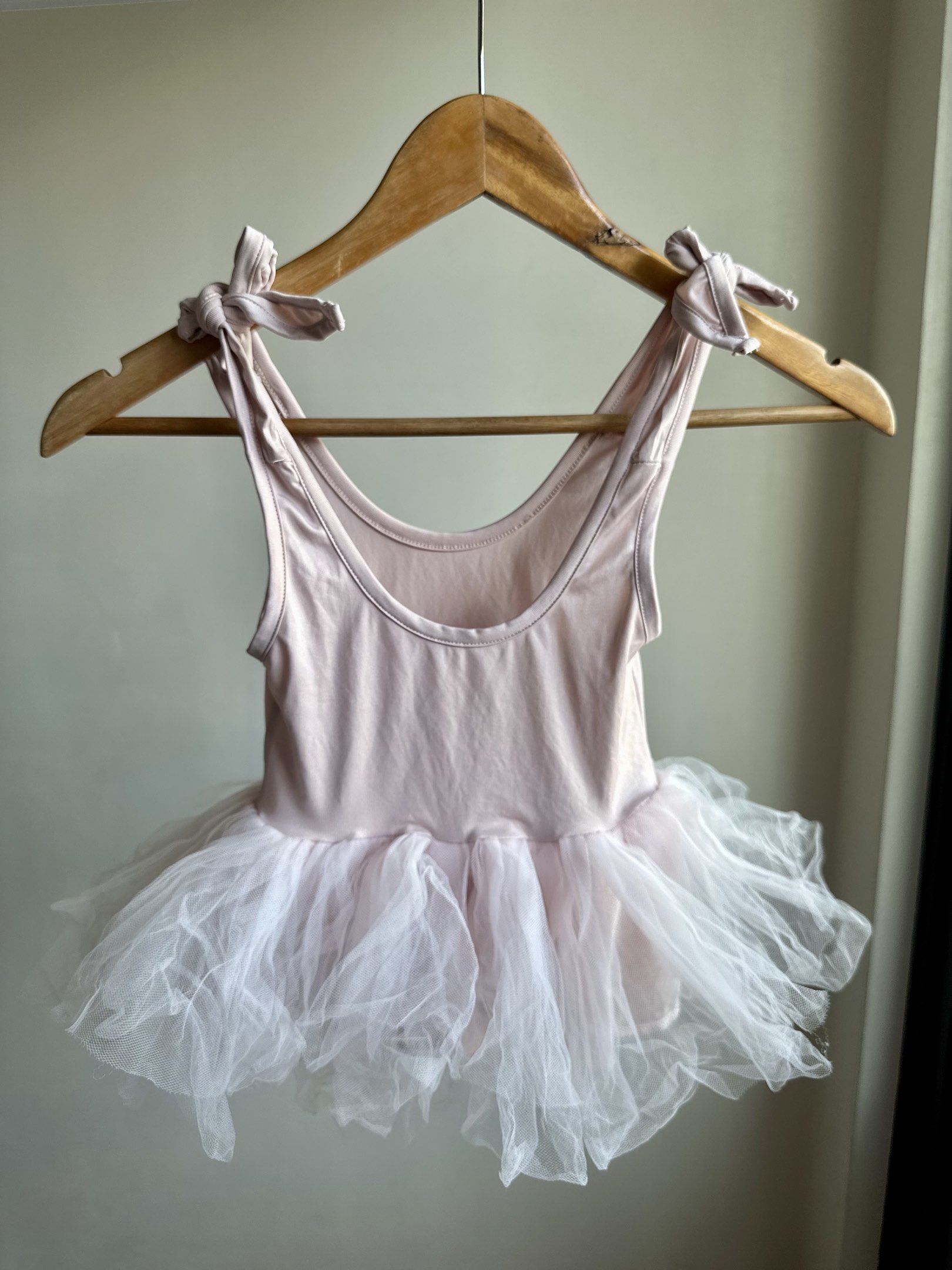 Celestina & Co. Ballet Ballerina Set (Category: Babies & Kids Fashion) located in Pasig City. Submitted by prelovedbycscs (Listing ID 1419497648, Image 2). Description: Celestina & Co ballet outfit • leotard: pale rose | tie strap | built-in bottoms • with tutu skirt & matching ballet flats • ballet flats have a gold ruffle detail (minimal issue: SLIGHT CHIPPING ON RUFFLE BUT BARELY NOTICEABLE--Please swipe all photos to see closed-up condition) 