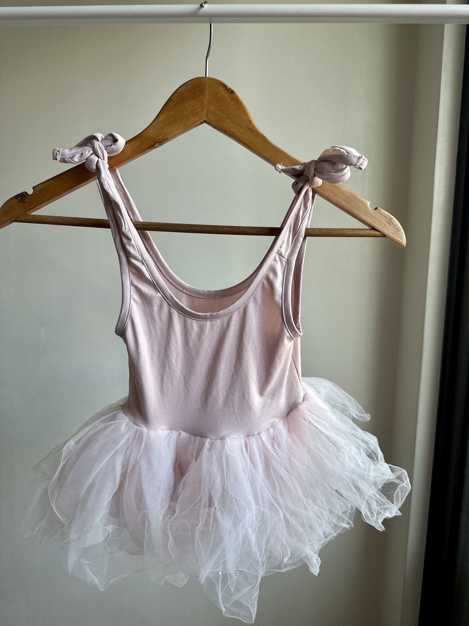 Celestina & Co. Ballet Ballerina Set (Category: Babies & Kids Fashion) located in Pasig City. Submitted by prelovedbycscs (Listing ID 1419497648, Image 1). Description: Celestina & Co ballet outfit • leotard: pale rose | tie strap | built-in bottoms • with tutu skirt & matching ballet flats • ballet flats have a gold ruffle detail (minimal issue: SLIGHT CHIPPING ON RUFFLE BUT BARELY NOTICEABLE--Please swipe all photos to see closed-up condition) 