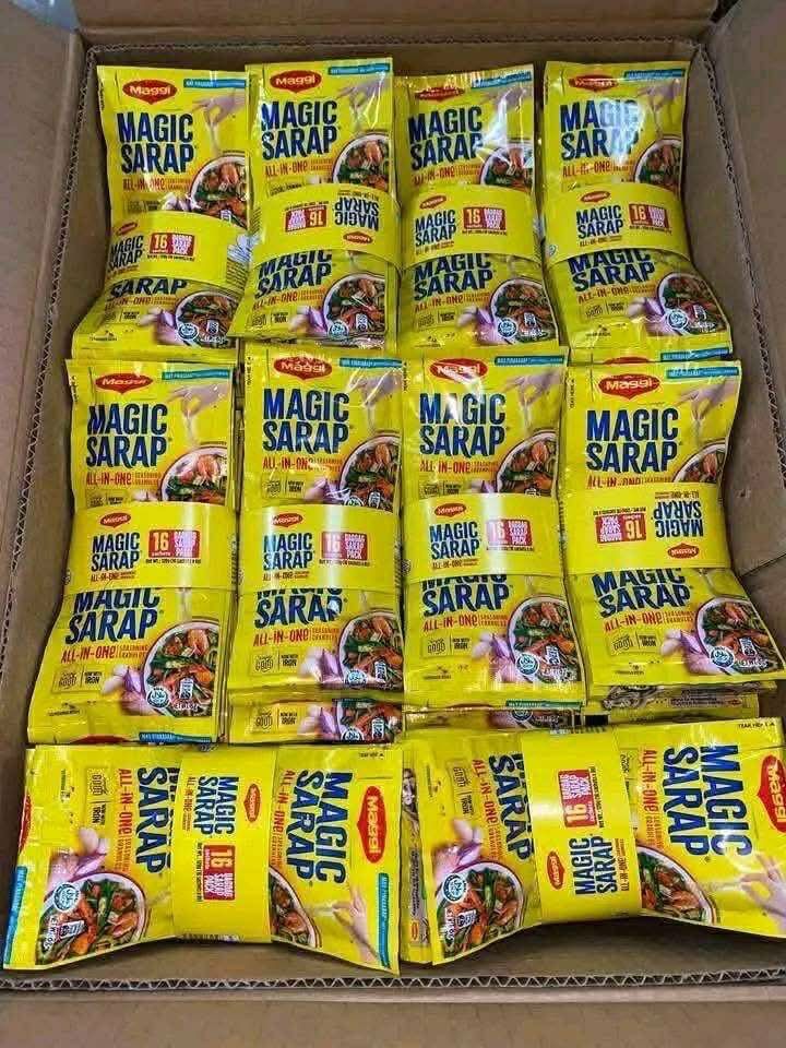 Condiments Magic Sarap Bulk order (Category: Spice & Seasoning) located in Makati City. Submitted by smdcpropertiesrichellecabigan (Listing ID 1419440638, Image 1). Description: CONDIMENTS BULK SALE!!! ALL AVAILABLE: • MAGIC SARAP • CRISPY FRY • GINISA MIX O VETSIN MAS MARAMI, MAS MURA! (LOWEST PRICE) WE CAN ALSO SUPPLY SMALL BUSINESSES COD, LALAMOVE, TRUCKING, CARGO Location Gen. Tri DM FOR INQUIRIES.