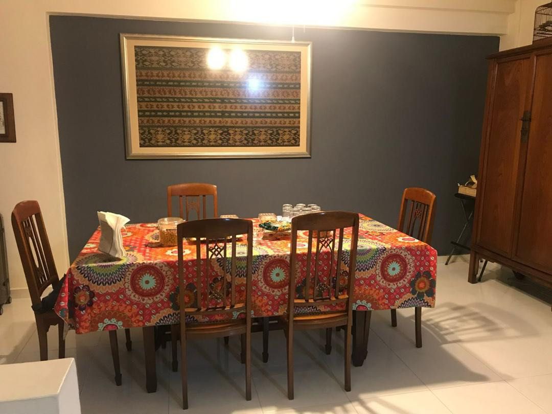 Dining Table (Category: Tables & Sets) located in Singapore. Submitted by eezyseller (Listing ID 1419506420, Image 1). Description: Chairs from Malacca bought in 1995. Table possible to extend bought from Bali. Both Table and Chairs $900.