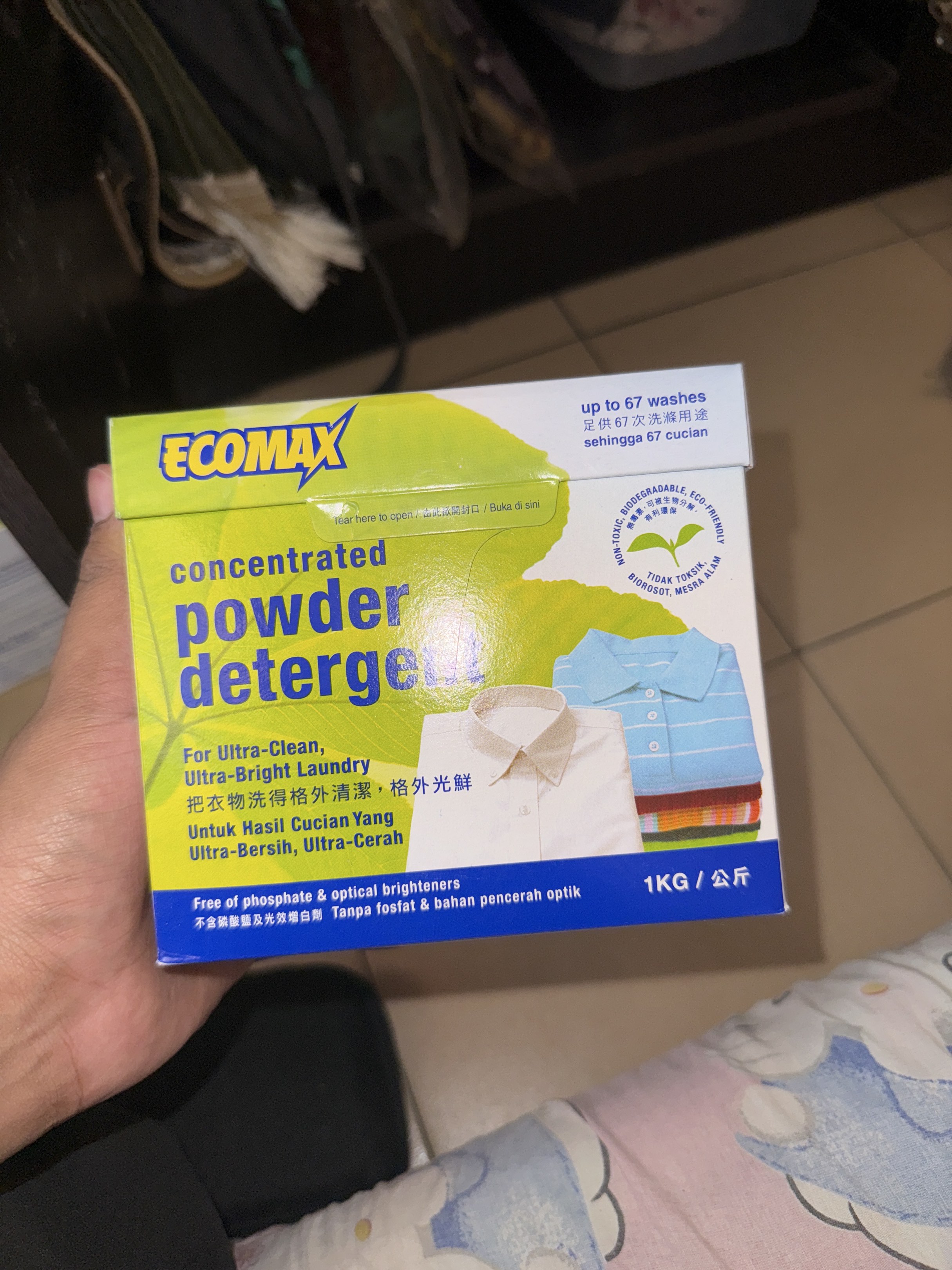 Concentrated Powder Ecomax Concentrated Powder Detergent 1KG, Furniture & Home Living ...