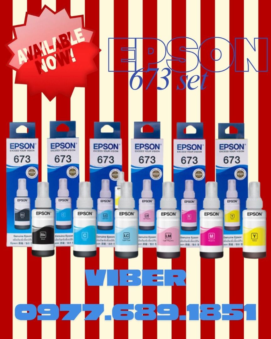 FOR SALE ONHAND! Epson T673 Original/Genuine Ink for L800, L805, L810 ...