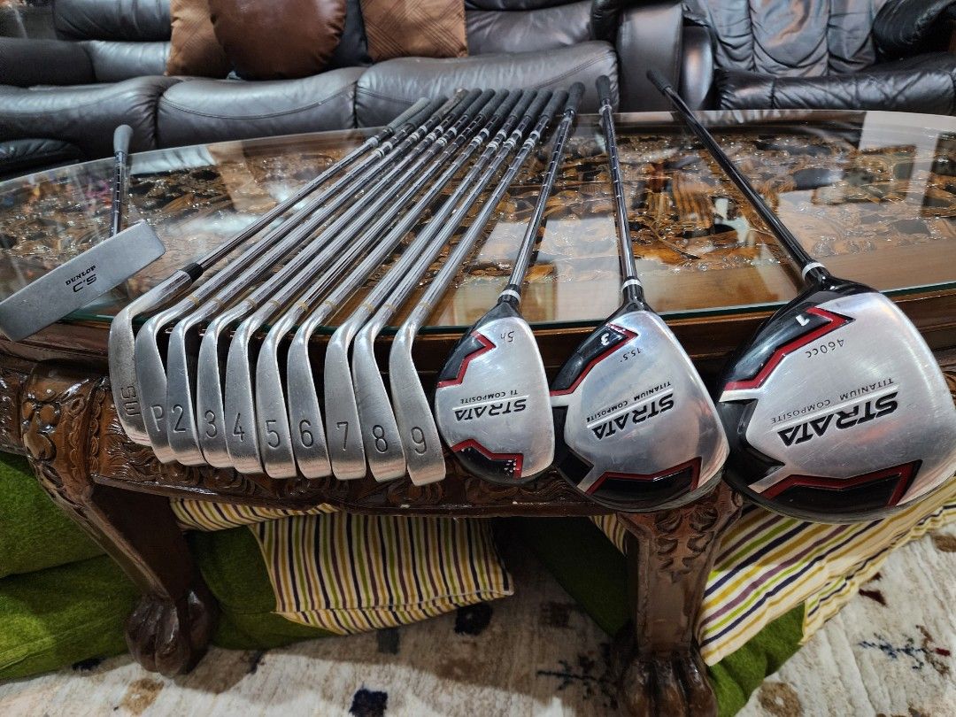 Golf Lefty Set (Category: Golf) located in Paranaque City. Submitted by manilagolfmarket (Listing ID 1419430217, Image 1). Description: For Sale Complete Lefty Set *Lynx steel shaft irons *Strata woods *Strata Driver 460CC driver *Bag included for only 14.9k pick up Bf Paranaque free shipping within MM..