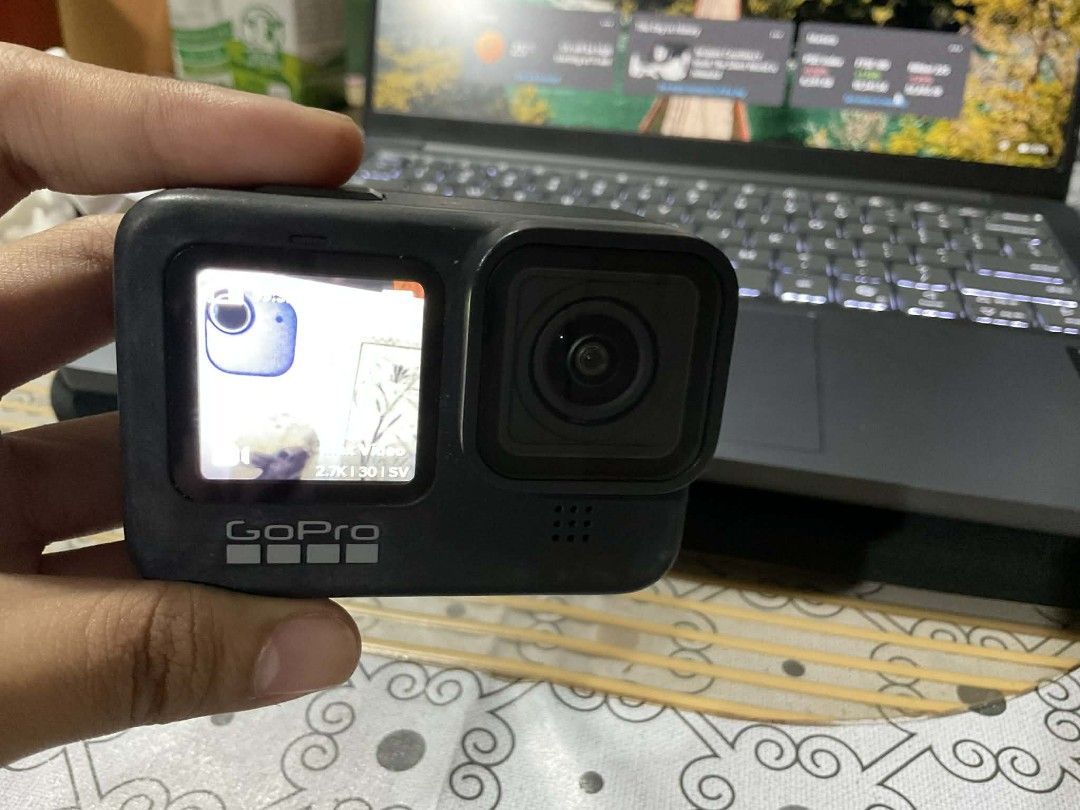 GoPro Hero 9 (Category: Cameras) located in Taguig. Submitted by rasperryju99625 (Listing ID 1419405989, Image 2). Description: GoPro Hero 9 Inclusions: Camera Camera Holder/Bag Silicone Camera Case Waterproof Case Camera Stand Instructions Sd Card and Battery (not changed).