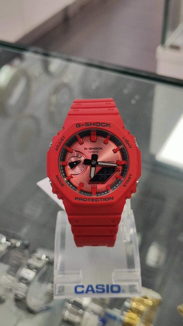 G-Shock Casio Iconic Red Series Analog Digital Watch GA-2100RRB-4ADR ...