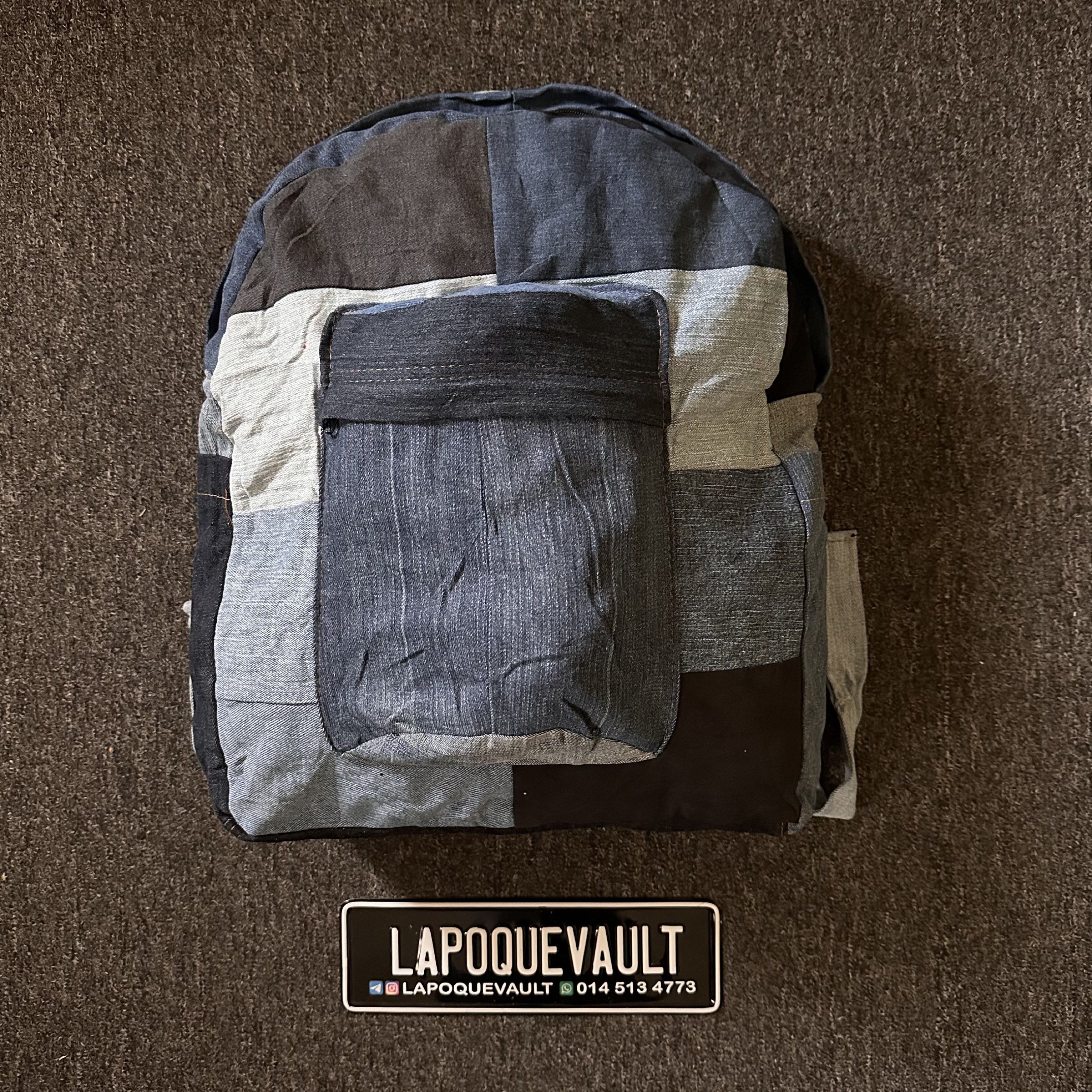 HANDMADE DENIM PATCHWORK BACKPACK (Category: Backpacks) located in Kuala Lumpur. Submitted by lapoquevault (Listing ID 1419435104, Image 2). Description: FREE POS ✅.