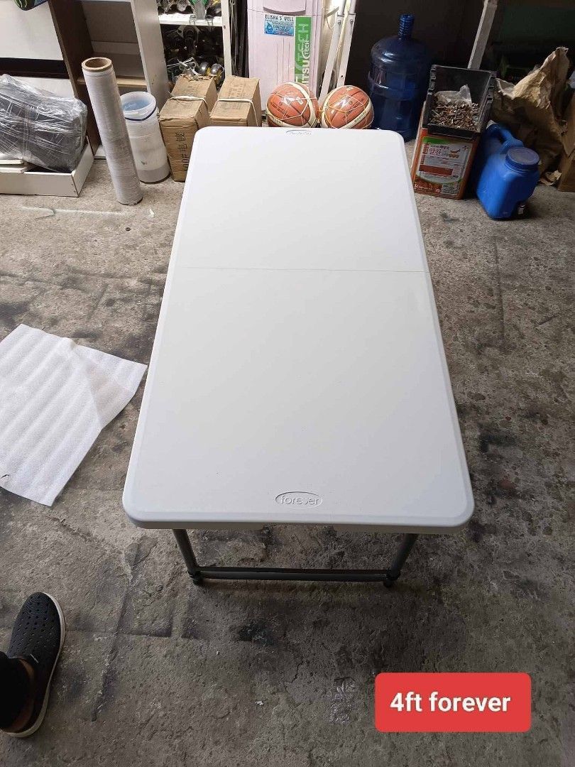 HARD PLASTIC TABLE FOREVER BRAND 6FT 4FT (Category: Tables & Sets) located in Manila. Submitted by redonline (Listing ID 1419435466, Image 2). Description: HARD PLASTIC TABLE FOREVER BRAND 6FT ₱1,930 4FT ₱1,550 ON HAND BRAND NEW Accept Gcash payment/COD Same day delivery + Delivery Fee .