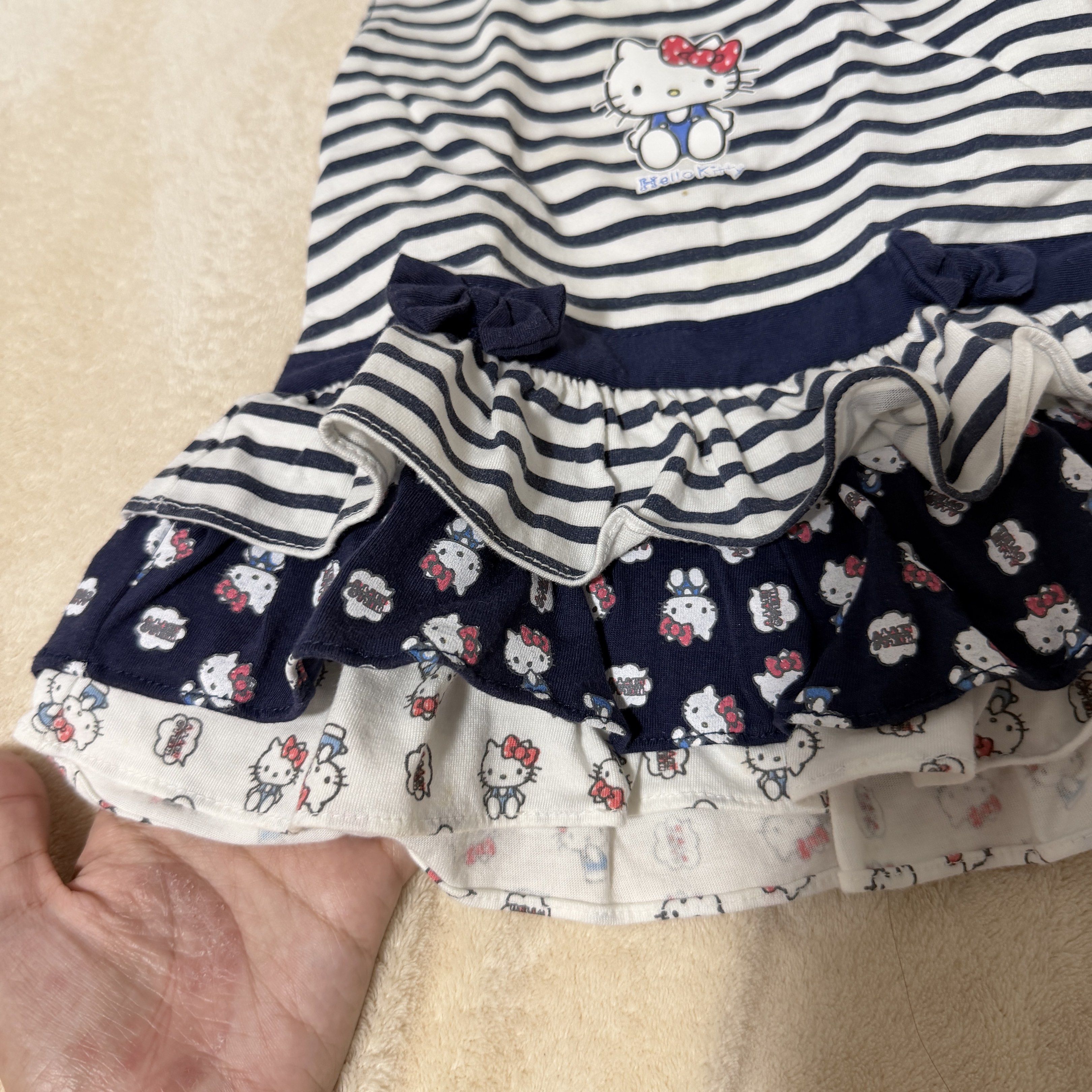 Hello Kitty Striped Dress (Category: Babies & Kids Fashion) located in Batangas. Submitted by chloclo.declutter (Listing ID 1419526445, Image 2). Description: - Adorable Kitty dress - can be a top for 2-3 yrs old Loc: Batangas Shipping via J&T.