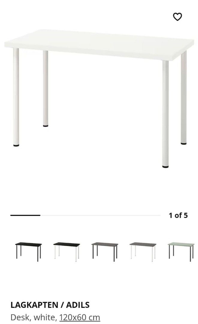 IKEA Study Table (Category: Tables & Sets) located in Singapore. Submitted by bkiba (Listing ID 1419548868, Image 1). Description: Have a few scratches Arrange collection yourself if interested :) I will give you the location if you’re really interested to get 120x60.