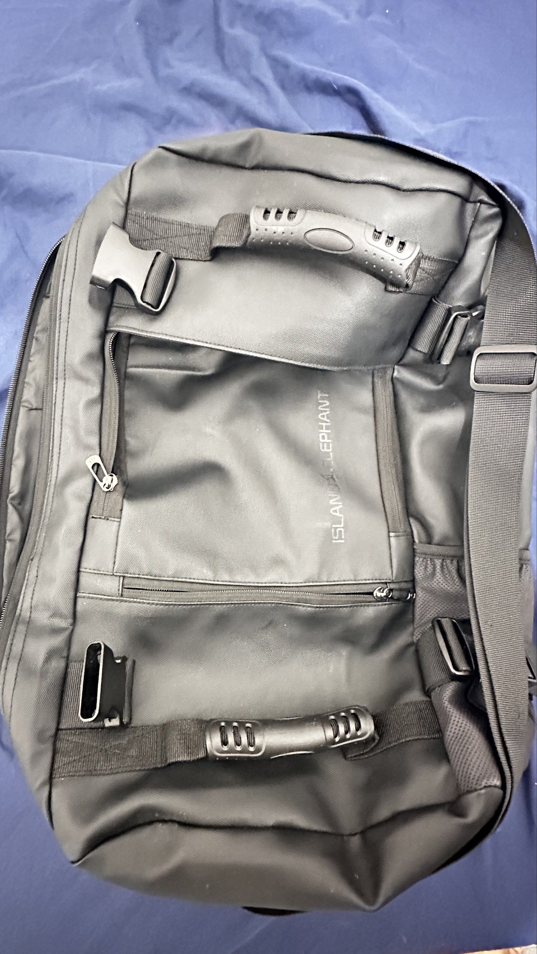Island Elephant Duffle Bag (Category: Backpacks) located in Santa Rosa. Submitted by petsd (Listing ID 1419516429, Image 1). Description: Duffle to backpack; used for gym only bought php 800+ with discount in tiktok Rfs: Decluttering, add funds.