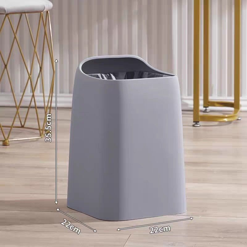 Large grey trash bin