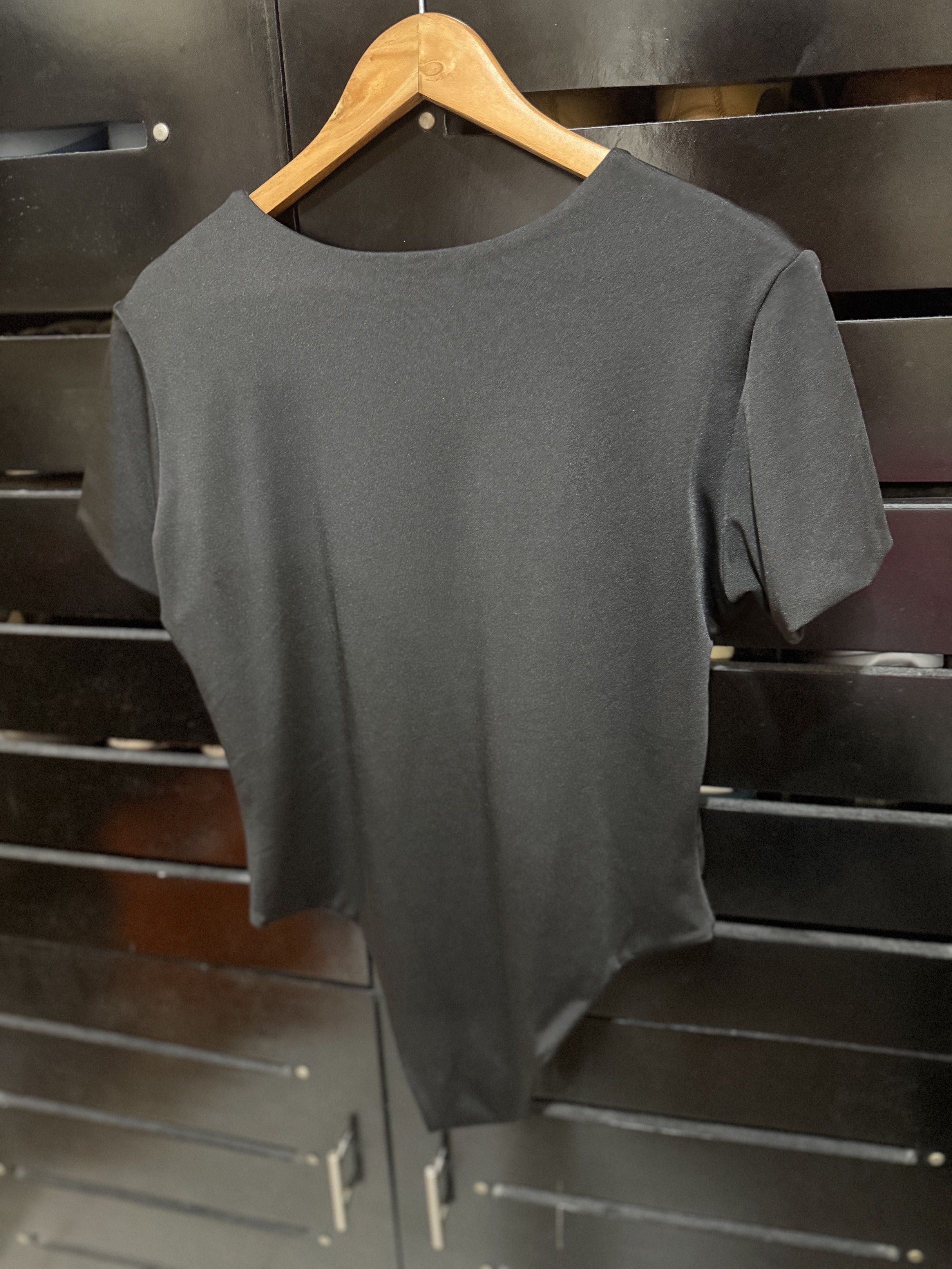 Maria & Mary Black Bodysuit 2X (Category: Others Tops) located in Pasig City. Submitted by kingdomgeneral (Listing ID 1419400023, Image 2). Description: - Maria & Mary bodysuit - Color: Black - Size: 2X - Features: - Short sleeves - Scoop back - Snap closures at the bottom.