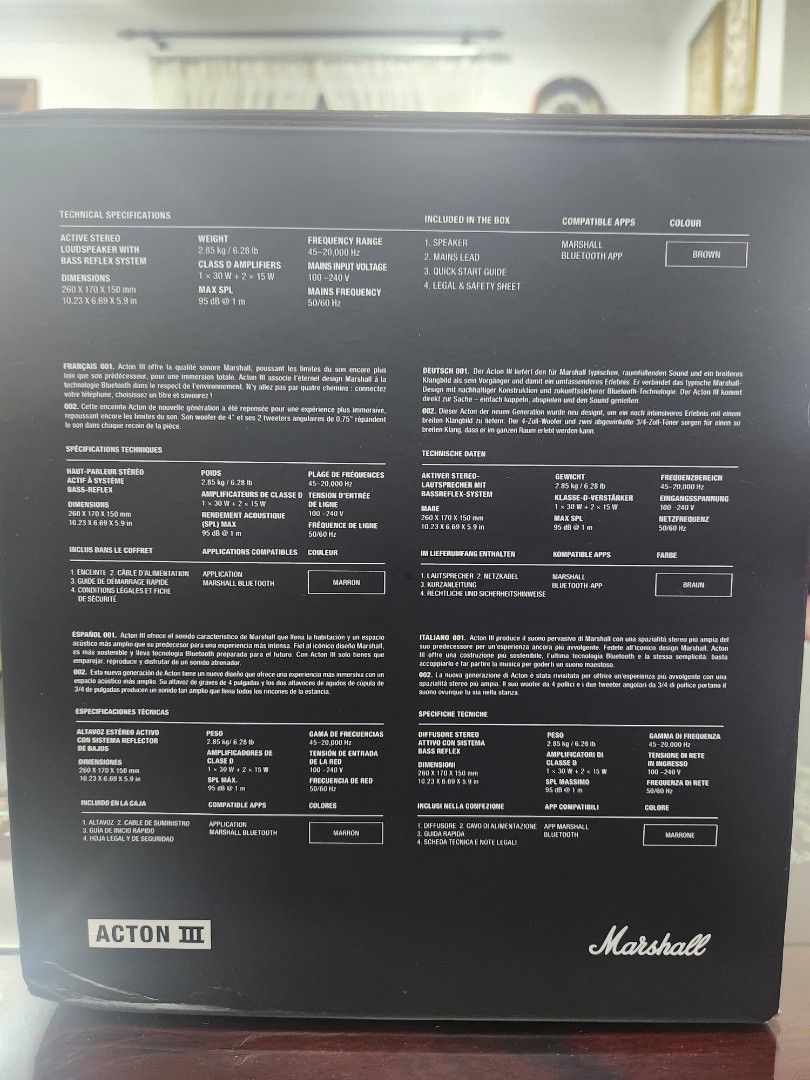 Marshall Acton III Home Bluetooth Speaker65671931183107112