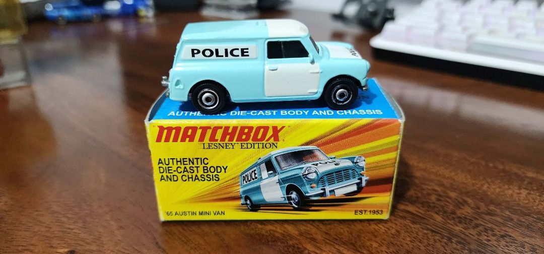 Matchbox Austin Mini Van Lesney (Category: Vehicle & Diecast Models) located in Quezon City. Submitted by kinsenas (Listing ID 1419485821, Image 1). Description: Matchbox Austin Mini Van Lesney 800 Loose with box MOP : gcash MOD : j&t, ggx, sdd makati/mandaluyong area.