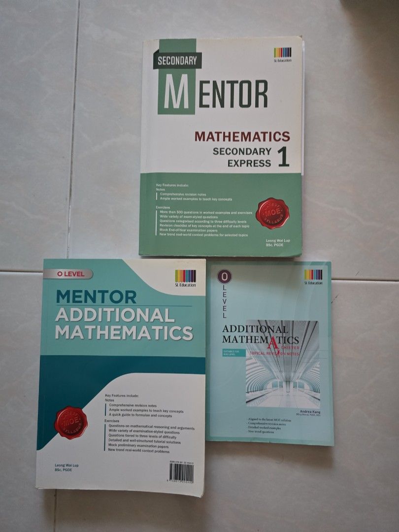 Mentor Mathematics Textbooks Workbooks - Secondary 1 & O Level, Hobbies ...
