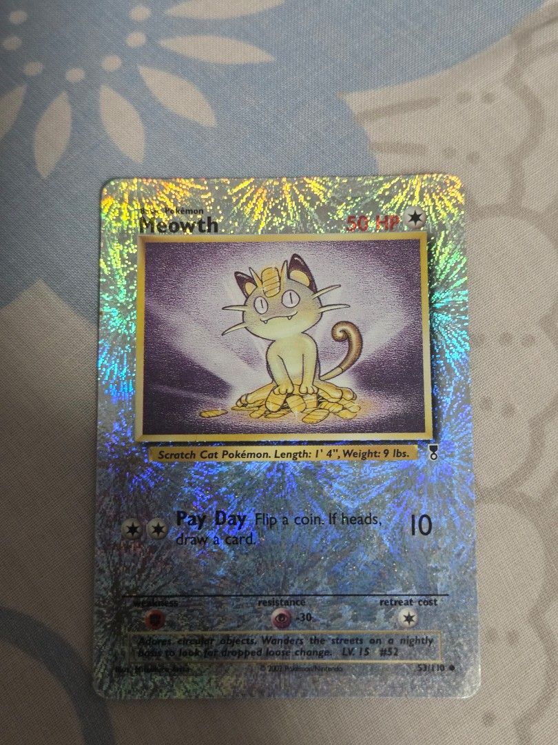 Meowth Legendary Collection Reverse Firework Holo , not charizard ...