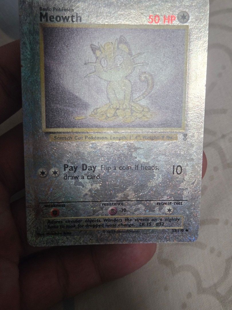 Meowth Legendary Collection Reverse Firework Holo , not charizard ...