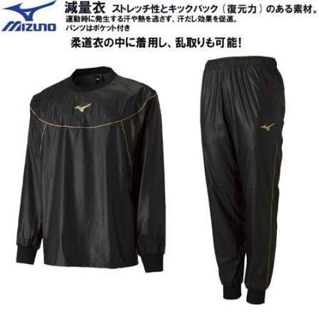 Mizuno sauna suit Black Tracksuit (Category: Activewear) located in Manila. Submitted by gariet (Listing ID 1419418428, Image 1). Description: - Black Mizuno tracksuit - Includes long-sleeved top and pants - Top features round neck and gold accents - Pants have matching gold accent and Mizuno logo - Made of lightweight, possibly water-resistant material - Pants include pockets GOOD FOR LOSING WEIGHT AND WARMER FOR SPORTS.