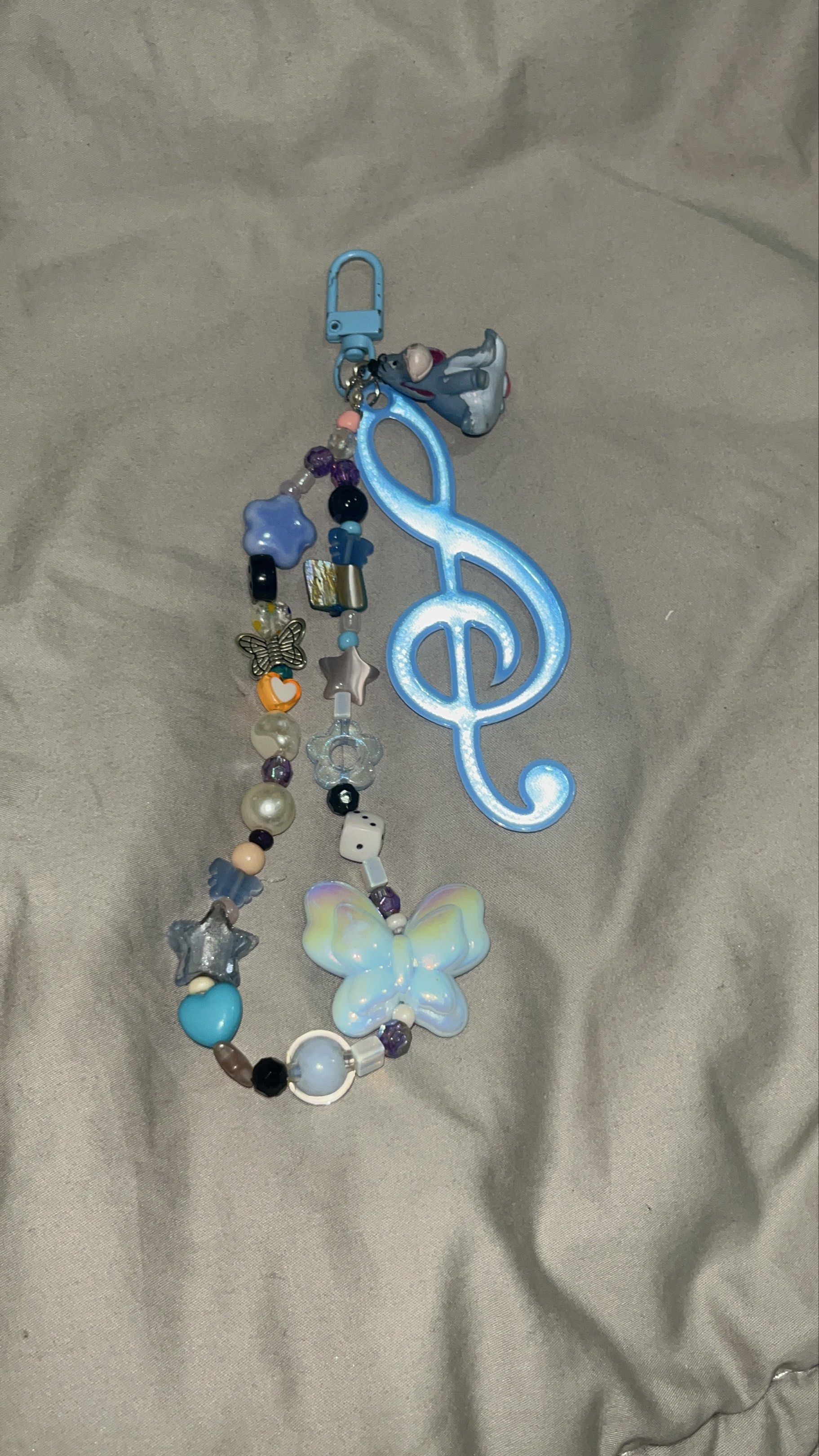 Music Note EEYORE Charm Keychain (Category: Character Goods) located in Makati City. Submitted by hellogaragekitty (Listing ID 1419573275, Image 3). Description: EEYORE MUSICAL DISNEY KEYCHAIN mine 219 lock 229 Reminders! ~ this item is handmade with mix of new and recycled products (specifically beads and trinkets) please set expectations accordingly 🧚🏼‍♀️ ~ color and material might differ on actual due to lighting and etc., rest assured what 