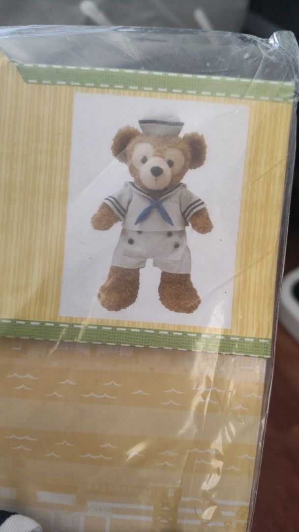 My Friend Duffy Sailor Costume (Category: Babies & Kids Fashion) located in Valenzuela. Submitted by NA_MI (Listing ID 1419399844, Image 2). Description: - Duffy the Disney Bear sailor costume - Includes: Sailor suit with black stripes, sailor hat, and necktie - Still in original packaging - Official Tokyo Disney Sea product.