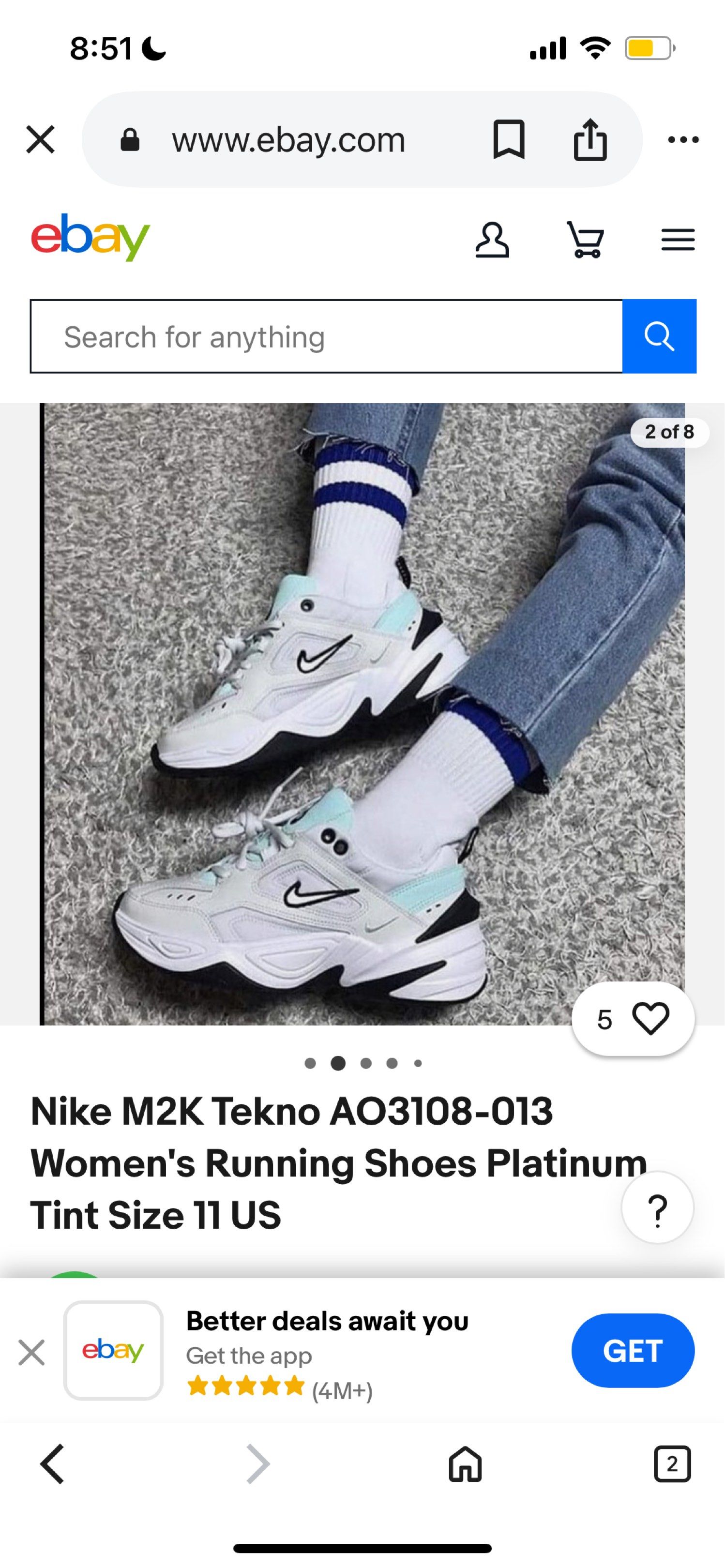 ebay nike m2k tekno