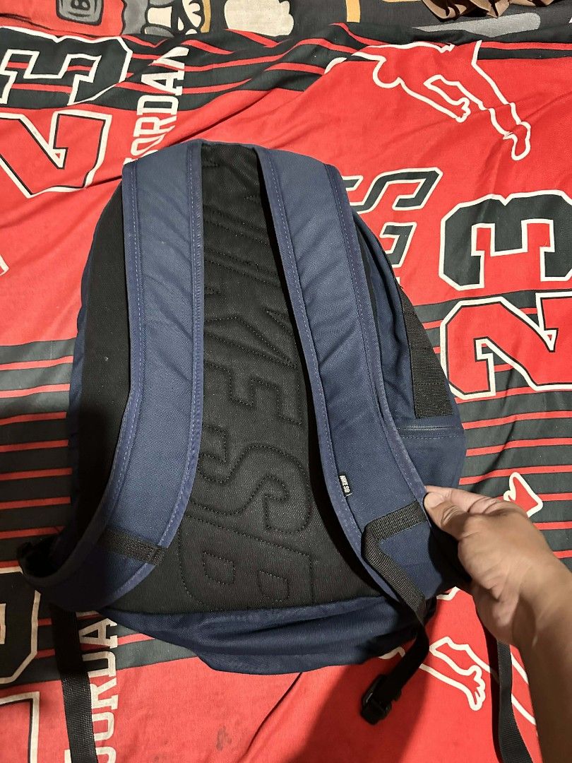 Nike SB Backpack (Category: Backpacks) located in Isabel. Submitted by mb0625meshach (Listing ID 1419505213, Image 3). Description: - Nike SB backpack - Color: Navy blue - Durable construction - Padded shoulder straps for comfort - Convenient front pocket - Top handle for easy carrying - Features the Nike SB logo patch - Secure zipper closure Like new condition sign of usage only Leyte loc Shipping Via J&T.