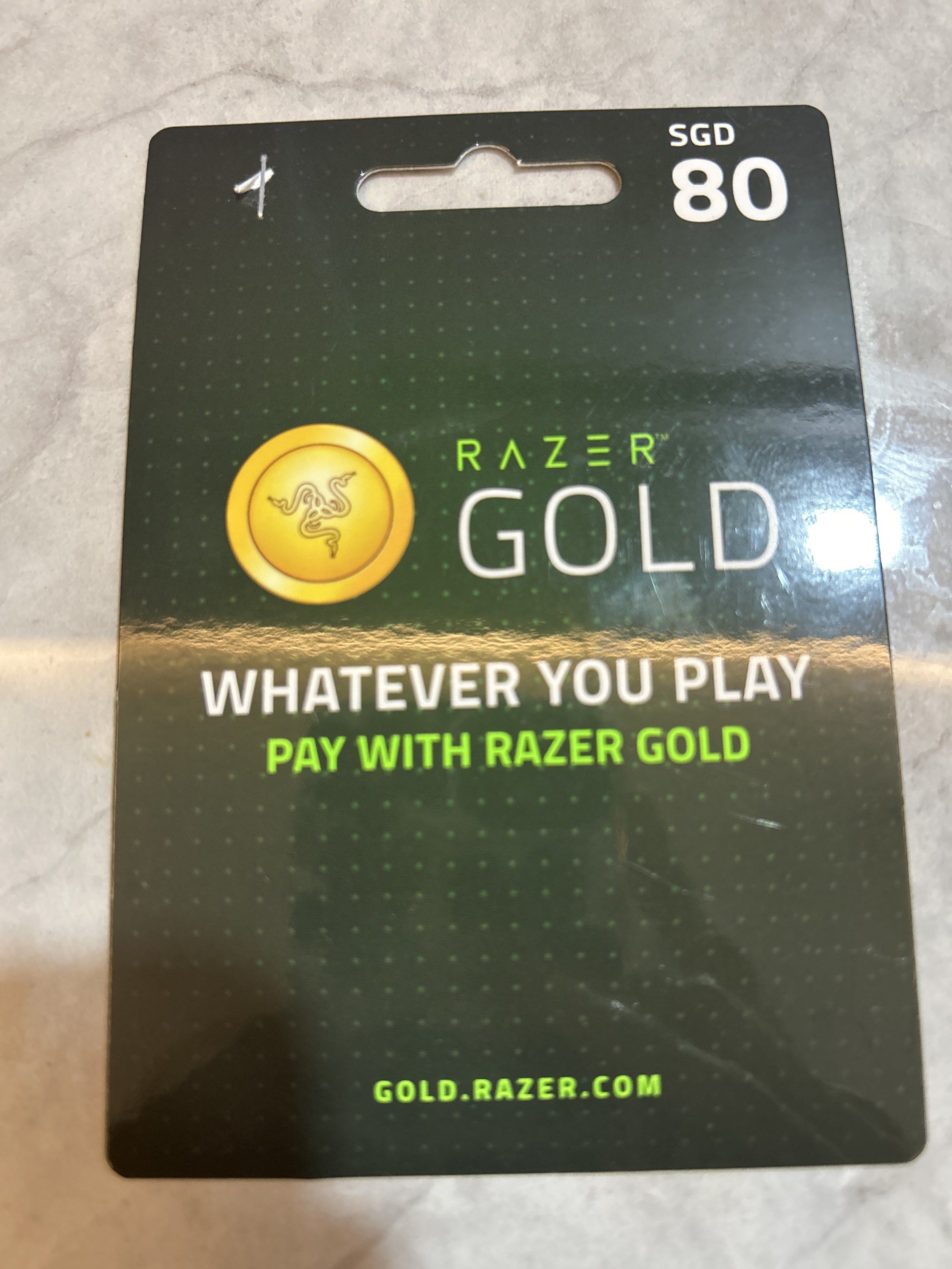 Razer Gold Gift Card - SGD 80, Video Gaming, Gaming Accessories, Game ...