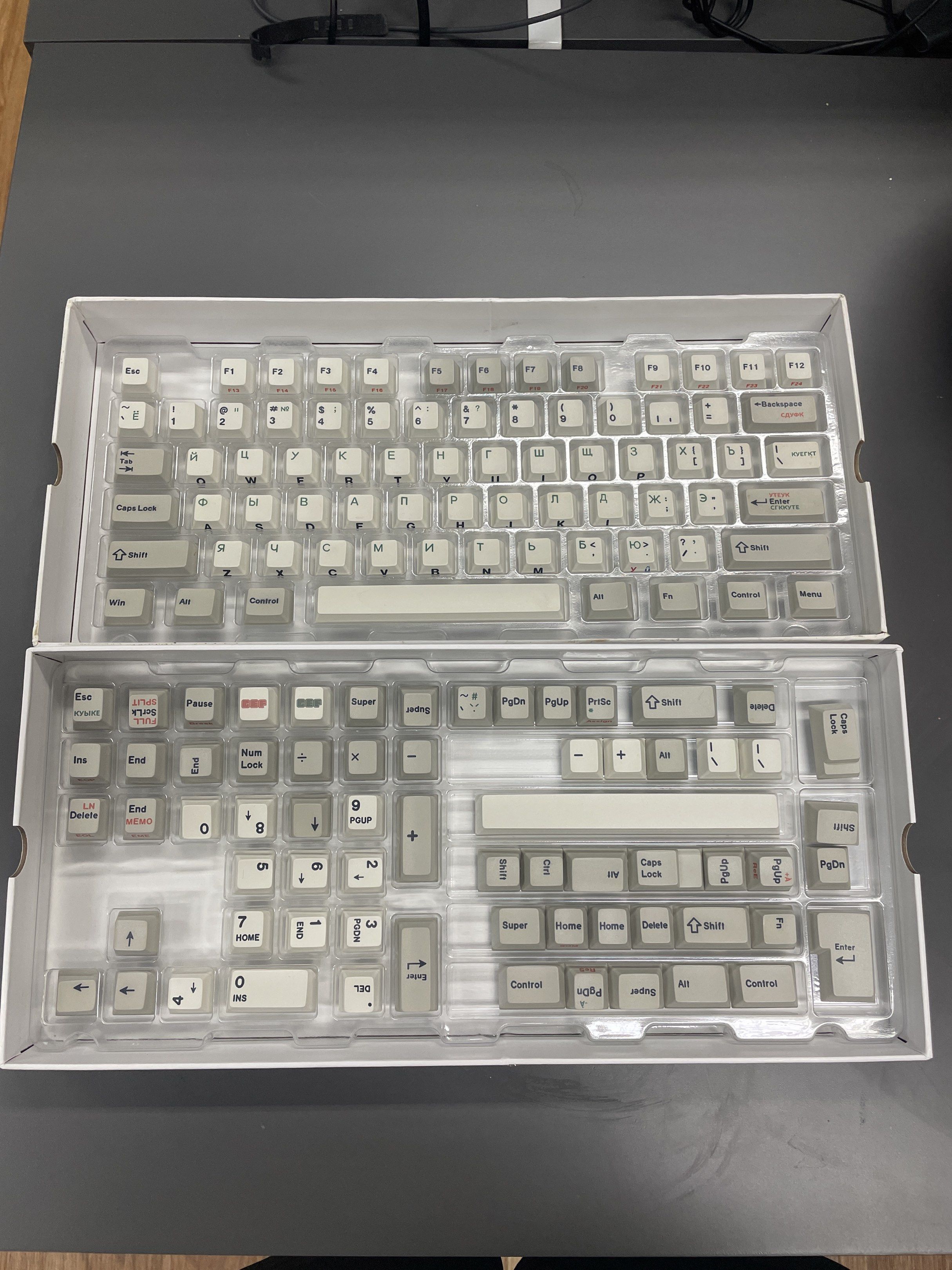 Russian/ Cyrillic  keycaps with English