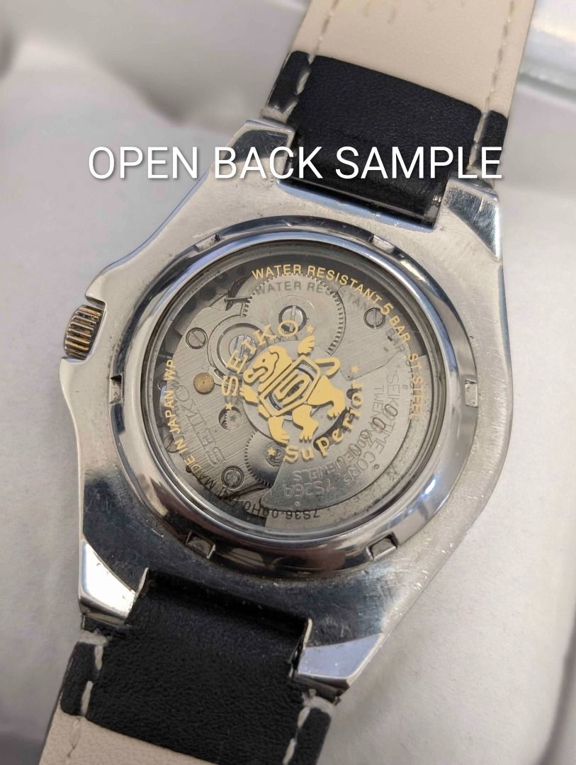 Seiko 5 Jewel Automatic Watch (Category: Luxury Watches) located in Pasig City. Submitted by agatha.co (Listing ID 1419476121, Image 2). Description: ‼️ FOR SALE ‼️ Seiko 5 Jewel Automatic Watch Reference: SNKP15K1 [White dial] ✅ Inclusions: Watch and Replacement box ✅ Pre-owned condition (8/10) ✅ Open back case 📌 Note: This timepiece is pre-owned and carries its own distinctive charm..