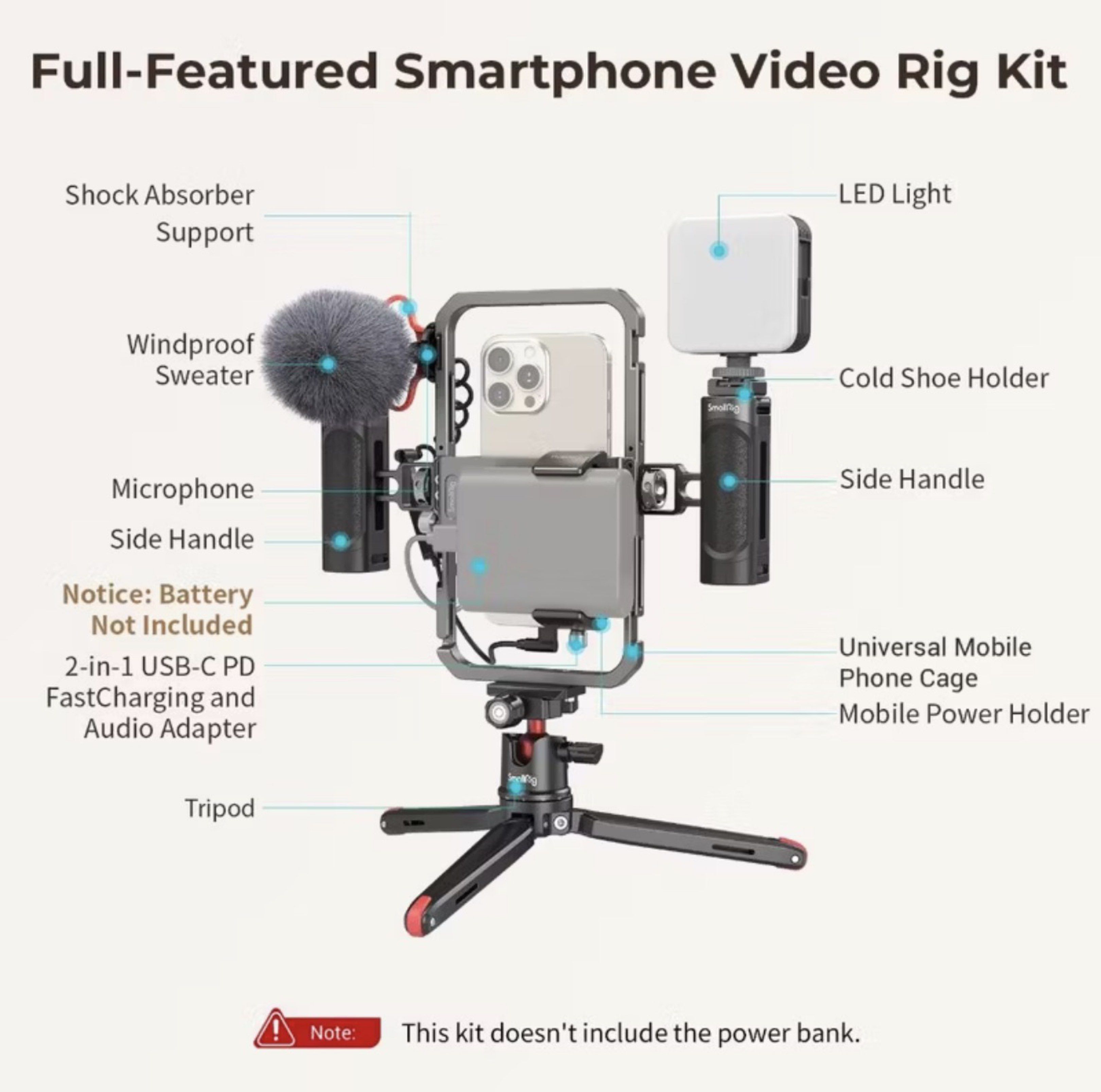 Vlogging Rig SmallRig Professional Phone Video Rig Kit for Vlogging & Live Streaming ...