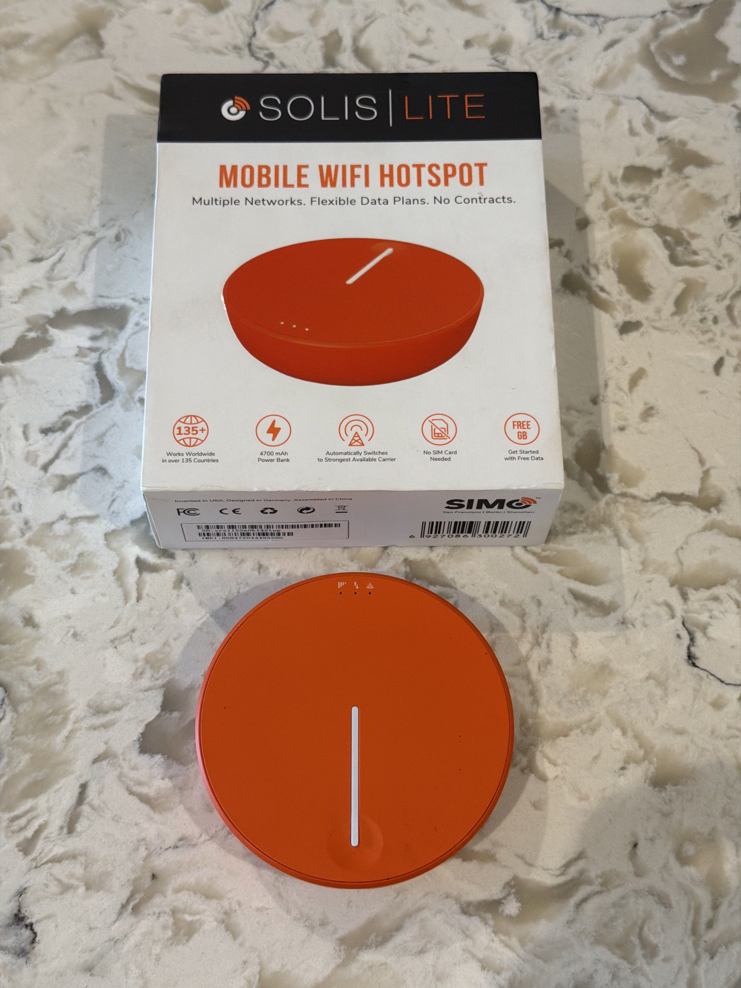 Solis Lite Mobile WiFi Hotspot (Category: Other Gadgets) located in Taguig. Submitted by dreamstudios (Listing ID 1419588177, Image 3). Description: Solis Lite Mobile WiFi Hotspot. Works in 135+ countries. Features a 4700 mAh power bank. Automatically switches to the strongest available carrier. No SIM card needed. Get started with free data. Multiple networks and flexible data plans are available. No contracts..