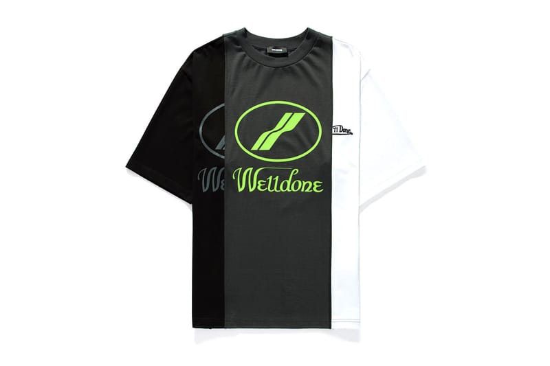 We11done Remake 3 Panel Reflective Logo Tee (Category: Luxury Apparel) located in Manila. Submitted by evenjoe.rig_out (Listing ID 1419457023, Image 2). Description: We11done Remake 3 Panel Reflective Logo Tee Length 29 inches Width 23 inches.