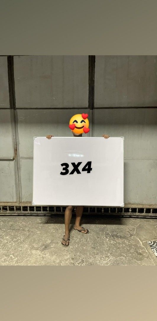 Whiteboard with Stand - Various Sizes (Category: Office Furniture & Fixtures) located in Binan City. Submitted by plesisrhin96177 (Listing ID 1419440831, Image 3). Description: Whiteboards available in various sizes, including 3x4, 4x8, and 3x6 ft. Some boards come with stands and are non-magnetic. Multiple units are available. Perfect for classrooms, offices, or home use. The boards have a white surface and are framed with a silver border. Some 