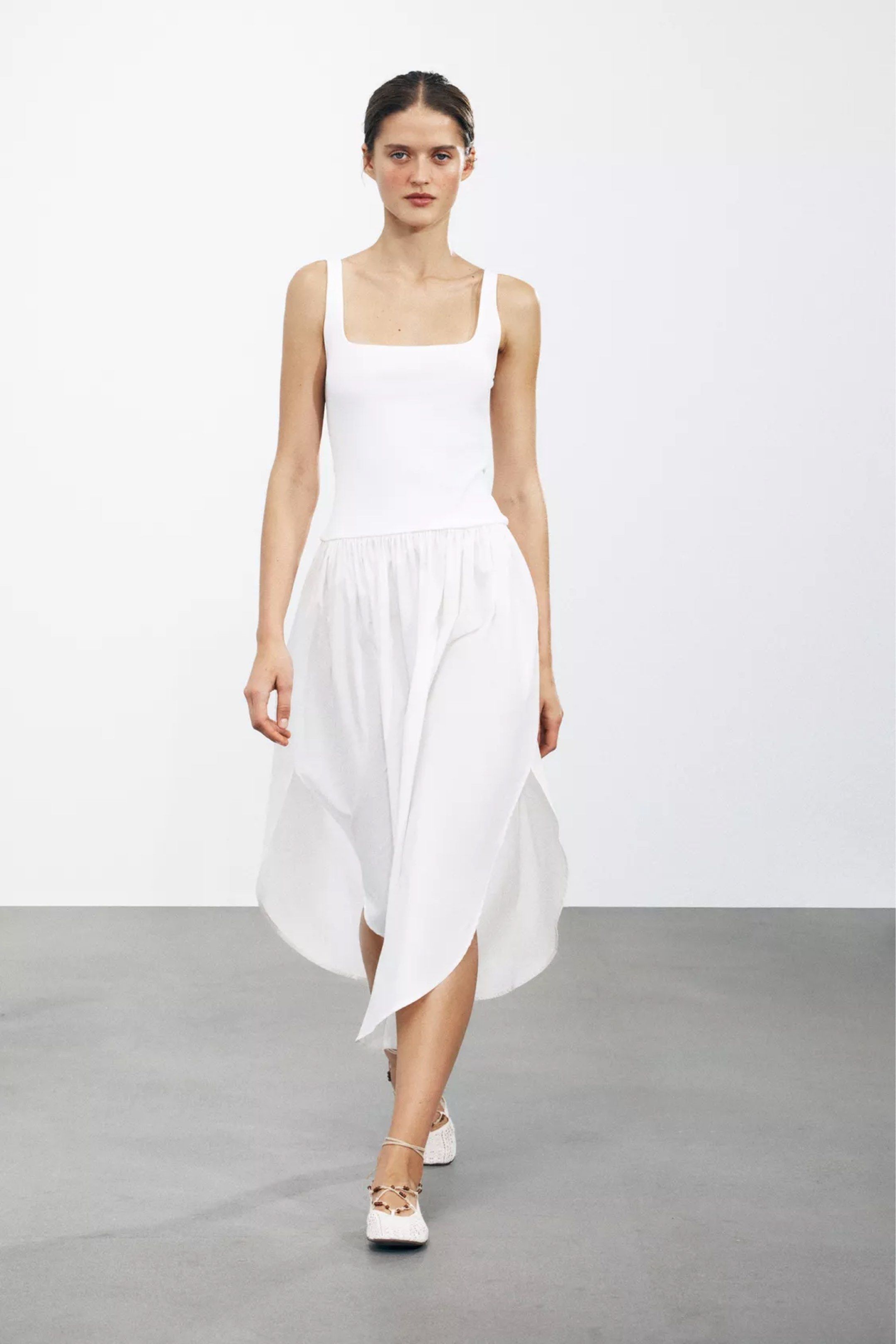 Zara Midi Dress (Category: Dresses) located in Manila. Submitted by dkarchives (Listing ID 1419515781, Image 1). Description: Zara Midi Dress - color: oyster white - brand new with tag! - steal already, retails for P2395 (can send photo of tag) - rfs: would love to keep but i don’t have any event to wear it with - open to nego helping tags: zara h&m hm miu the label wear anika carino ava the brand beyond collective phia the label helping tags: ed