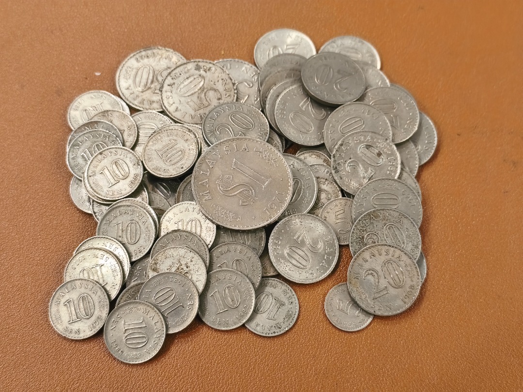 98pc Lot Malaysia 1st Series Coins 1 Dollar Ringgit, 50, 20, 10, 5, 1 ...