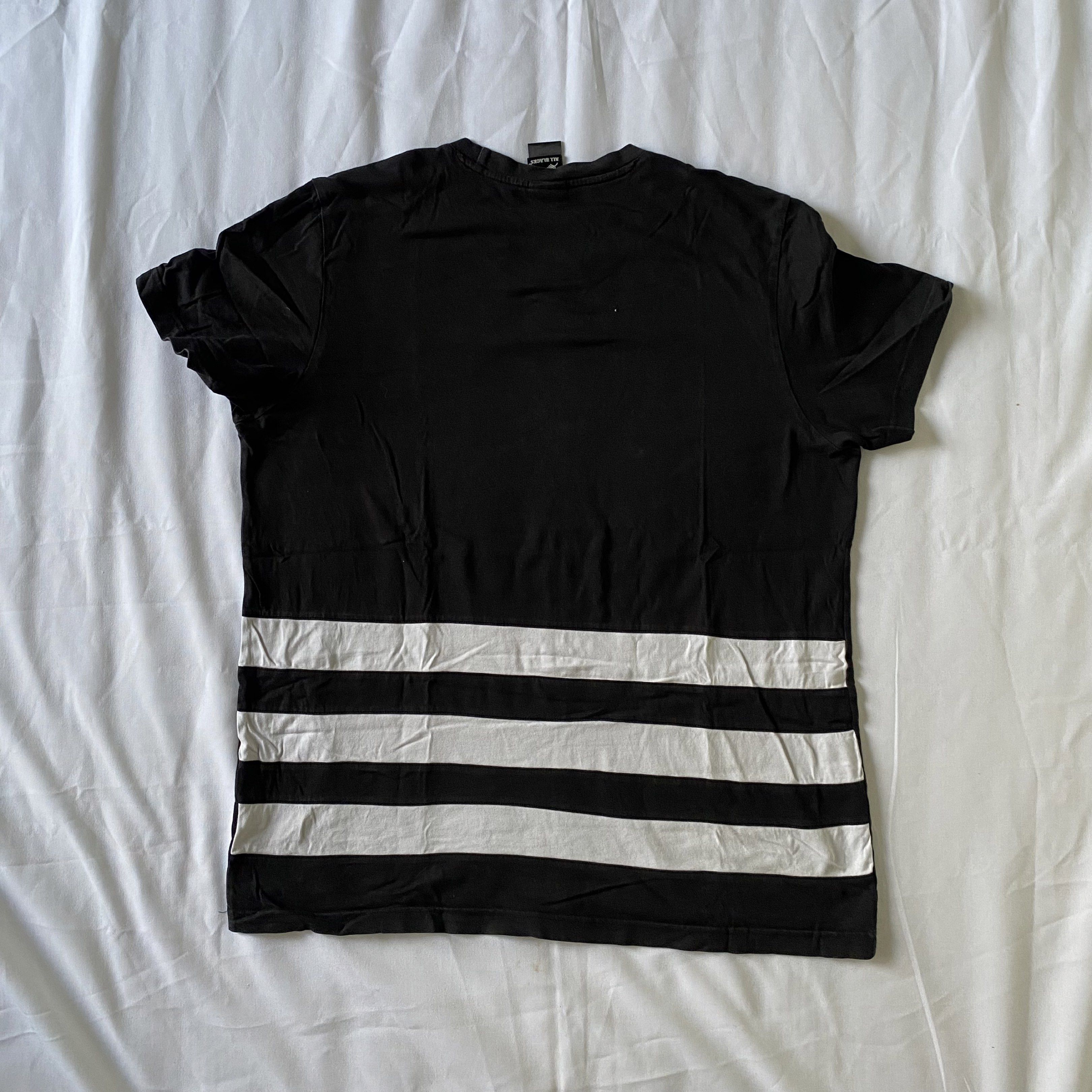 Adidas “All Blacks” T-shirt (Category: Tshirts & Polo Shirts ) located in Makati City. Submitted by quickfinds (Listing ID 1419596046, Image 2). Description: L on tag but fit M! .