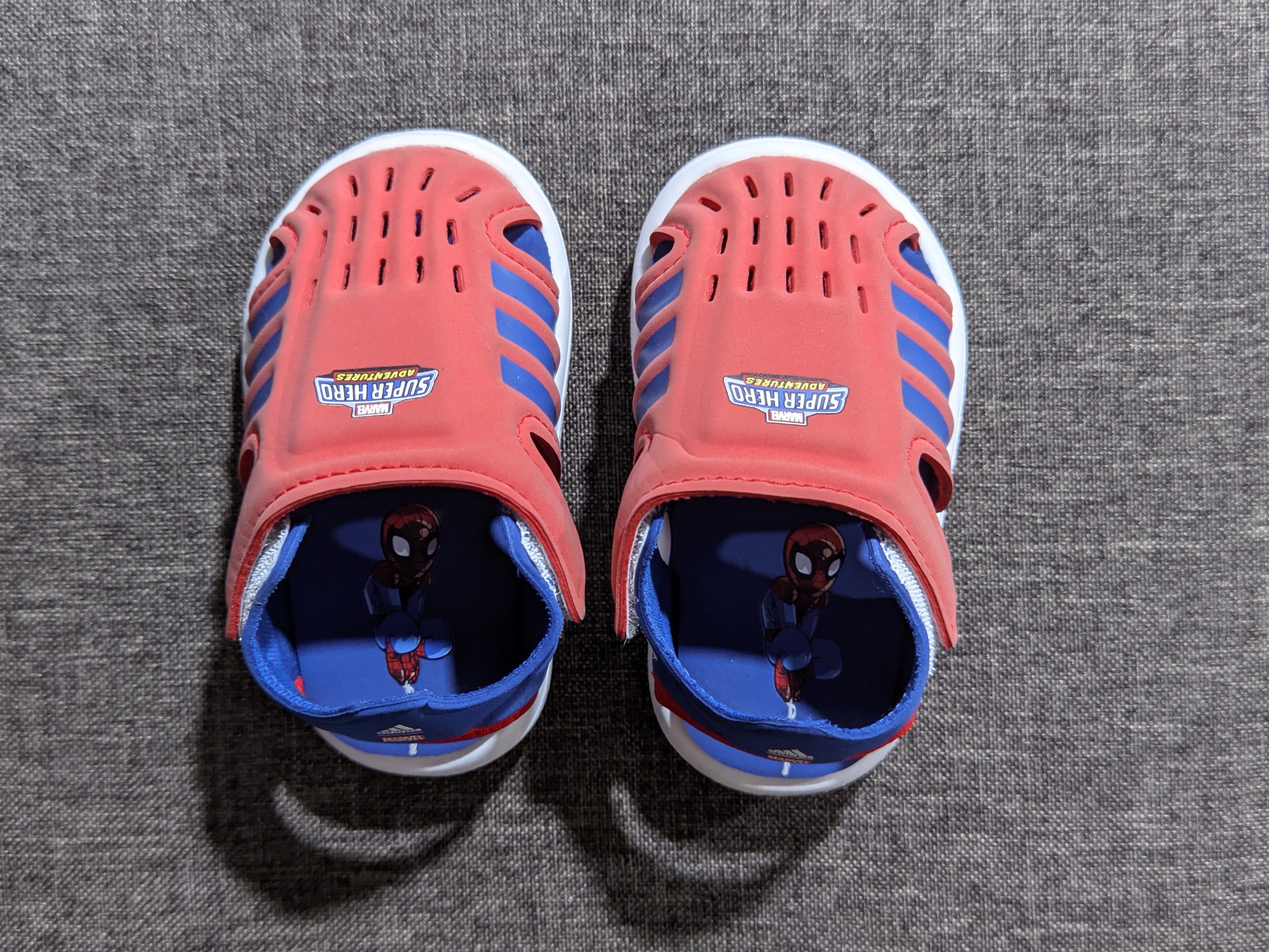spiderman adidas sandals