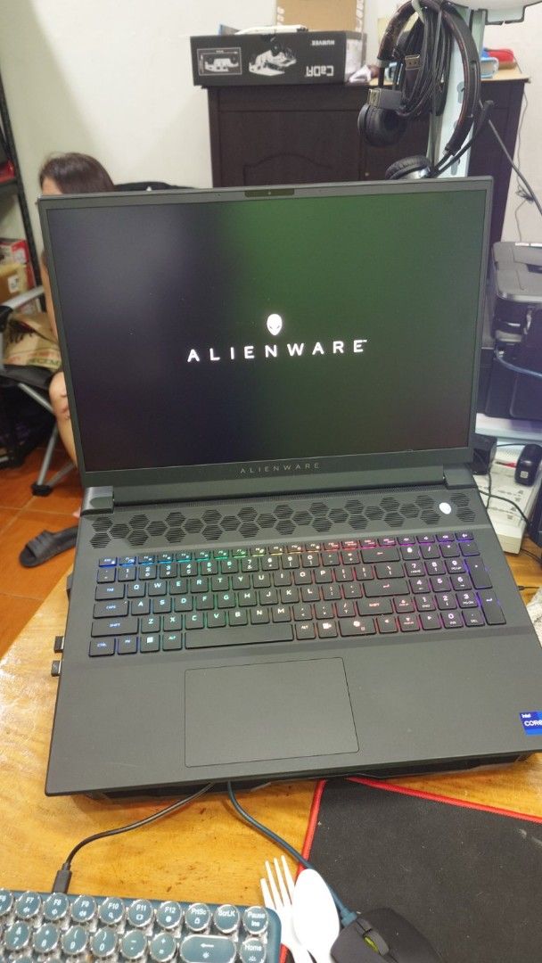 Dell Alienware m18 R2 Gaming Laptop (Category: Laptops & Notebooks) located in Cabanatuan. Submitted by veronica_md (Listing ID 1419669426, Image 2). Description: Alienware m18 R2 gaming laptop with Intel Core i9-14900HX processor, 64GB memory, and NVIDIA GeForce RTX 4090 Laptop GPU. It has a 4.0 TB NVMe PC SN820 NVMe SSD. Features a colorful backlit keyboard. Runs on Windows 11 Home. Key Features of this model: Graphics: NVIDIA GeForce RTX 4090 