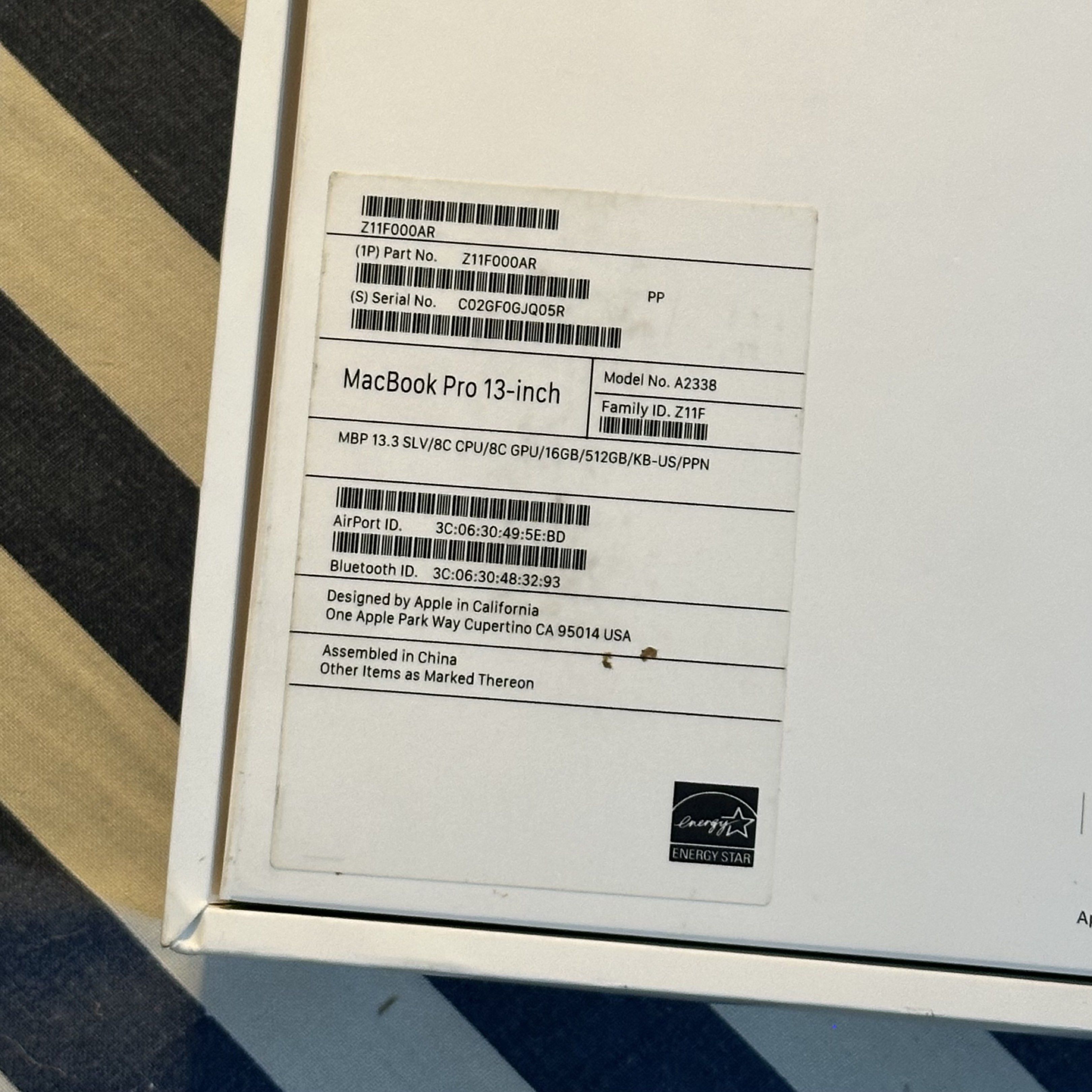 Apple MacBook Pro 13-inch BOX ONLY (Category: Laptops & Notebooks) located in Quezon City. Submitted by 130jo (Listing ID 1419631125, Image 2). Description: Apple MacBook Pro 13-inch (A2338) - 512GB Storage - Silver BOX ONLY.