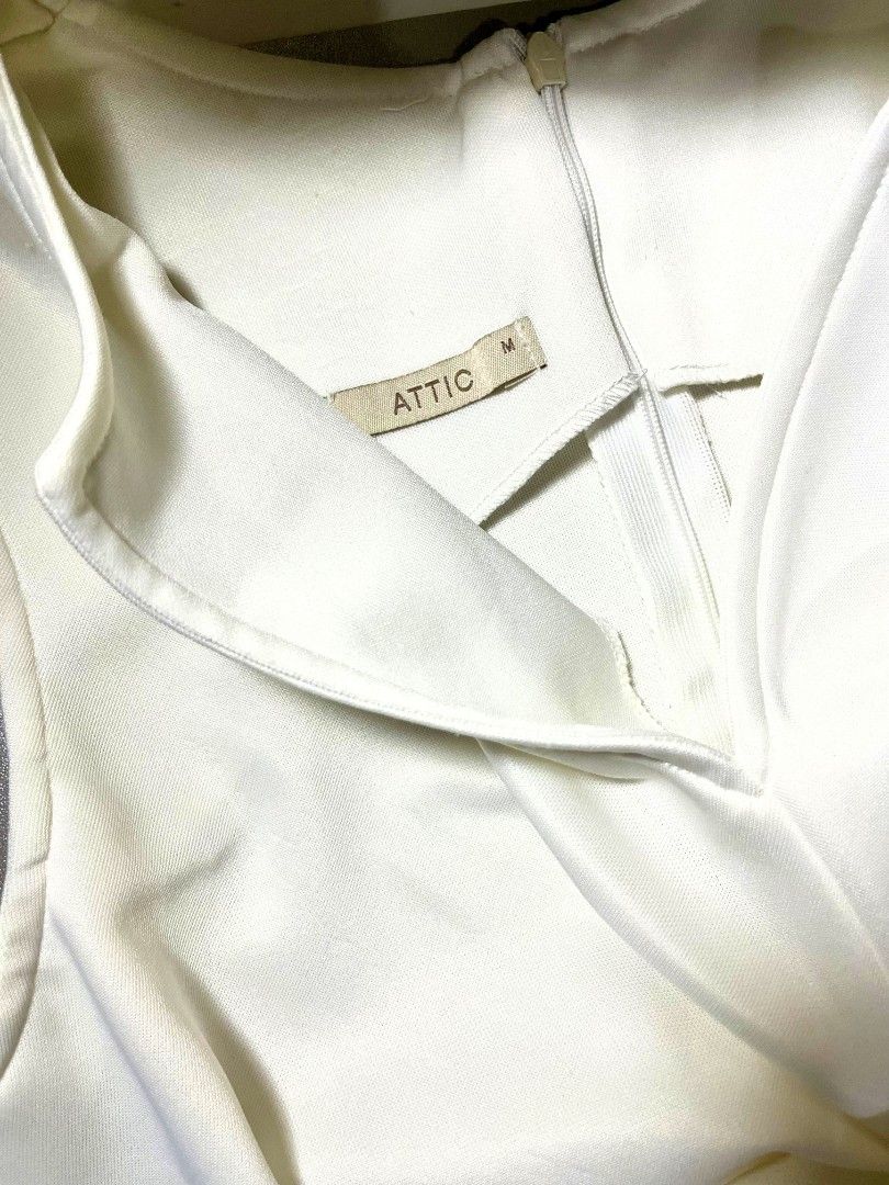 Attic White Sleeveless Dress (Category: Dresses) located in Nagcarlan. Submitted by zentiger (Listing ID 1419742984, Image 3). Description: - Medium on tag, but fits XS-S women - Used twice only.