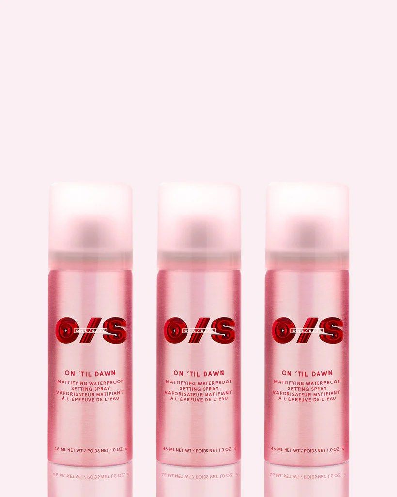 Authentic ‼️ One/Size by Patrick Starrr On 'Til Dawn Mattifying Setting Spray (Category: Makeup) located in Manila. Submitted by cococlutters (Listing ID 1419715436, Image 1). Description: - ASOS On 'Til Dawn Mattifying Waterproof Setting Spray - Set of 3 bottles - 46ml per bottle - Mattifying finish - Waterproof formula - Keeps makeup in place all day - Pink bottle with red text.