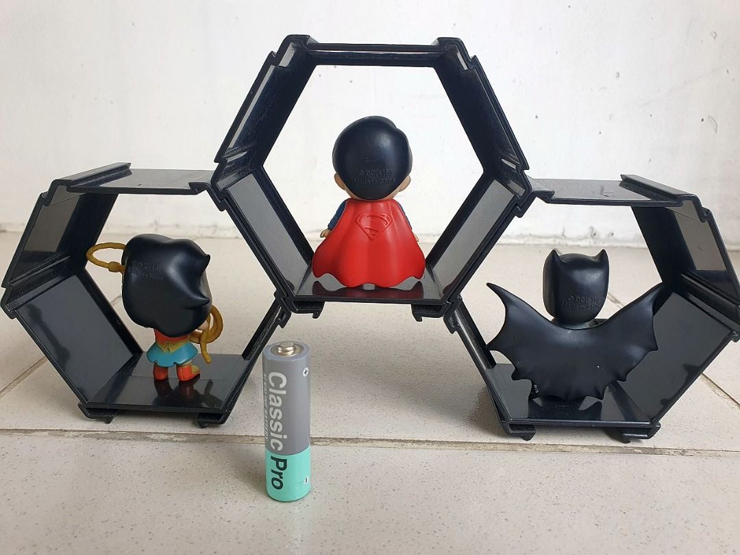 Batman v Superman SM Cinema Hexagon Display figures (Category: Figurines & Statues) located in Quezon City. Submitted by nextnoel (Listing ID 1419768816, Image 2). Description: Batman v Superman SM Cinema Hexagon Display figures = 500 (sold as a set) - SM Cinema collectibles based off the movie Batman v Superman, released 10 years ago in 2016. Meet-ups can be arranged, but pick-up through couriers is preferred..