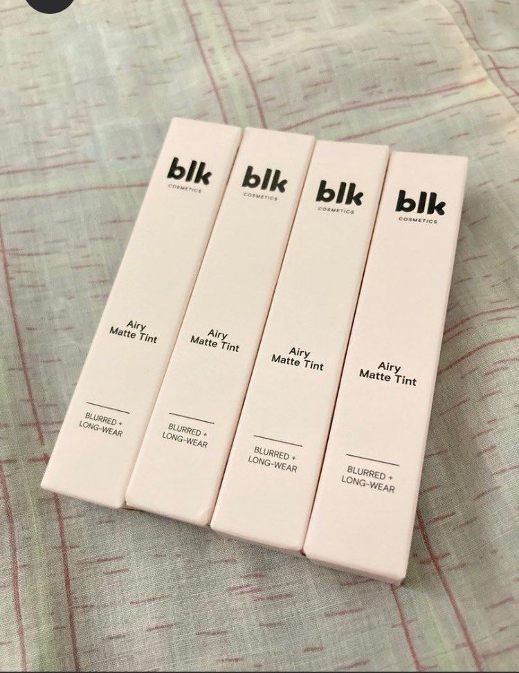 BLK Airy Matte Tint (Category: Makeup) located in Quezon City. Submitted by von.jeonkookie (Listing ID 1419683304, Image 1). Description: - BLK Cosmetics Airy Matte Tints available in four shades: Sweetheart, Dream Girl, Keeper, and Maven. - Long-wearing formula. - Creates a blurred lip effect. - Each box includes one lip tint..