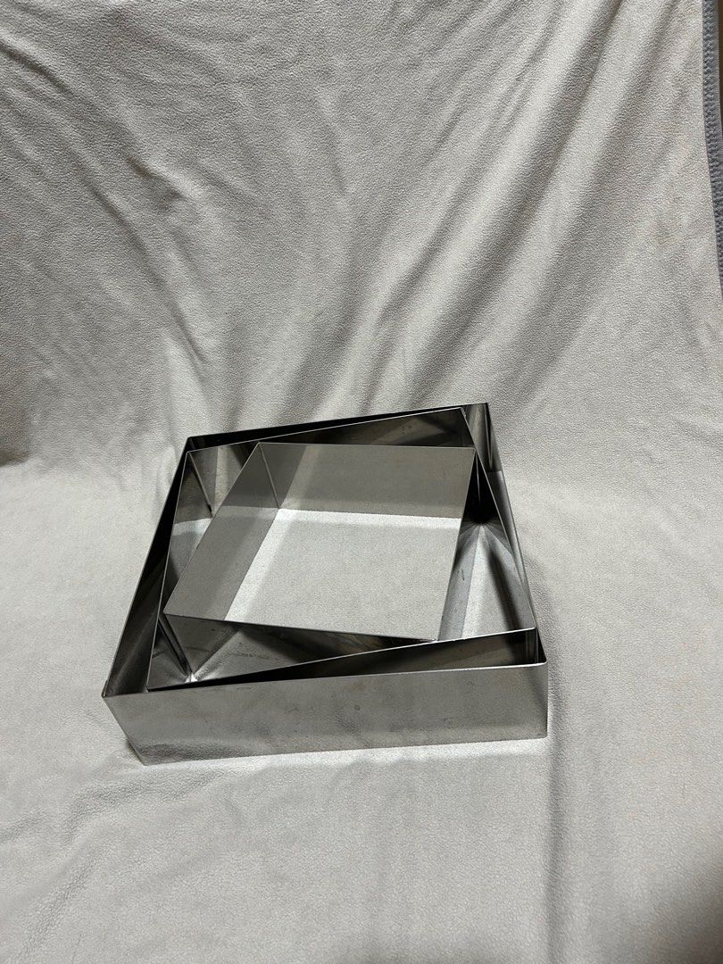 Cake Frames (Category: Bakeware) located in Singapore. Submitted by bluechicken (Listing ID 1419758591, Image 2). Description: Square (3 sizes) - height 3 inch 7 inch, 9 inch & 10 inch Circle (2 sizes) - height 3 inch 7 inch and 10 inch Heart (1 size) - height 2 & 1/2 inch 6 inch 5 each .
