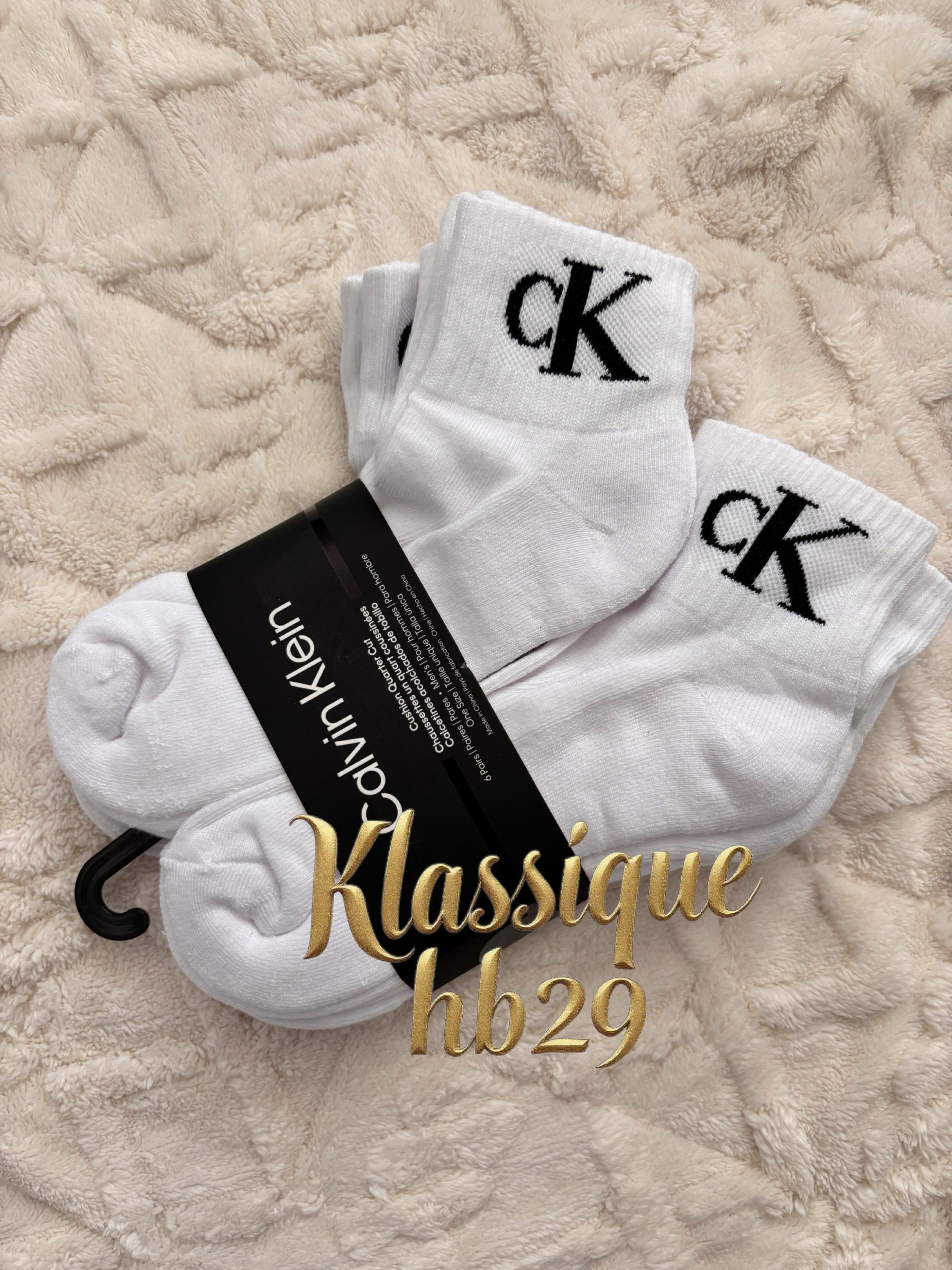 Calvin Klein Ankle Socks (Category: Socks) located in Lipa City. Submitted by klassique_handbags (Listing ID 1419597642, Image 1). Description: - Brand new Calvin Klein ankle socks - Classic white color - Features the iconic Calvin Klein logo in black - Includes original packaging - Ideal for daily wear - Perfect as a gift 💯original 🇱🇷.
