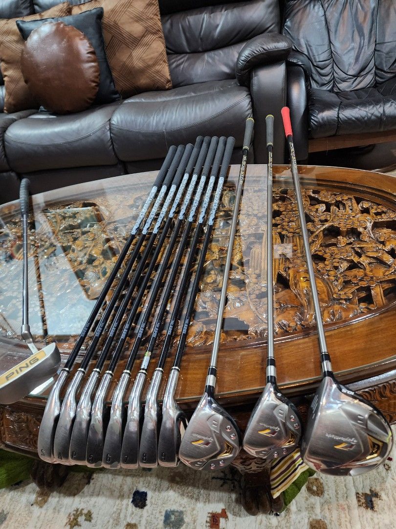 Golf Set (Category: Golf) located in Paranaque City. Submitted by manilagolfmarket (Listing ID 1419632191, Image 2). Description: For Sale Golf Set. *Srixon Gie Miyazaki R flex graphite shaft irons *Taylor Maxe XR R7 3&7 woods *Taylor XR R7 10.5° driver *Ping putter *Srixon bag included for only 25.3k pick up Bf Paranaque free shipping within MM..