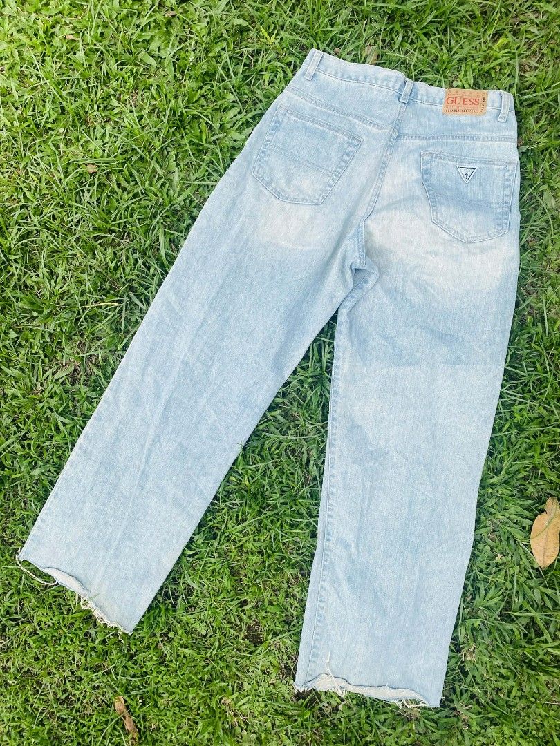 Guess Jeans Light Wash Denim (Category: Jeans) located in Manila. Submitted by juliena21 (Listing ID 1419692715, Image 3). Description: - Guess light wash denim jeans - Classic five-pocket design - Features Guess logo on back pocket - Straight leg cut - Button and zipper closure - Authentic Original Design.