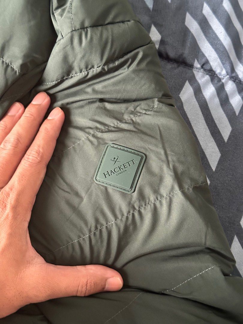 Hackett Puffer Jacket (Category: Coats, Jackets and Outerwear) located in Bayan Lepas. Submitted by duckstore (Listing ID 1419620509, Image 2). Description: size S pit 20.5 brand new condition- rm250 cod penang.
